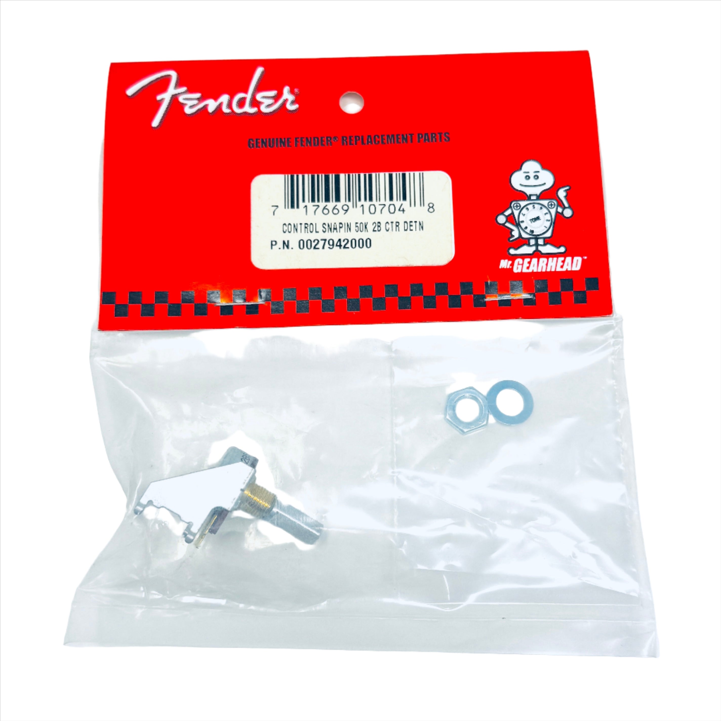 Authentic Fender Control Snap 50k 2b CTR DET Potentiometer, authentic fender replacment parts, ruby parts