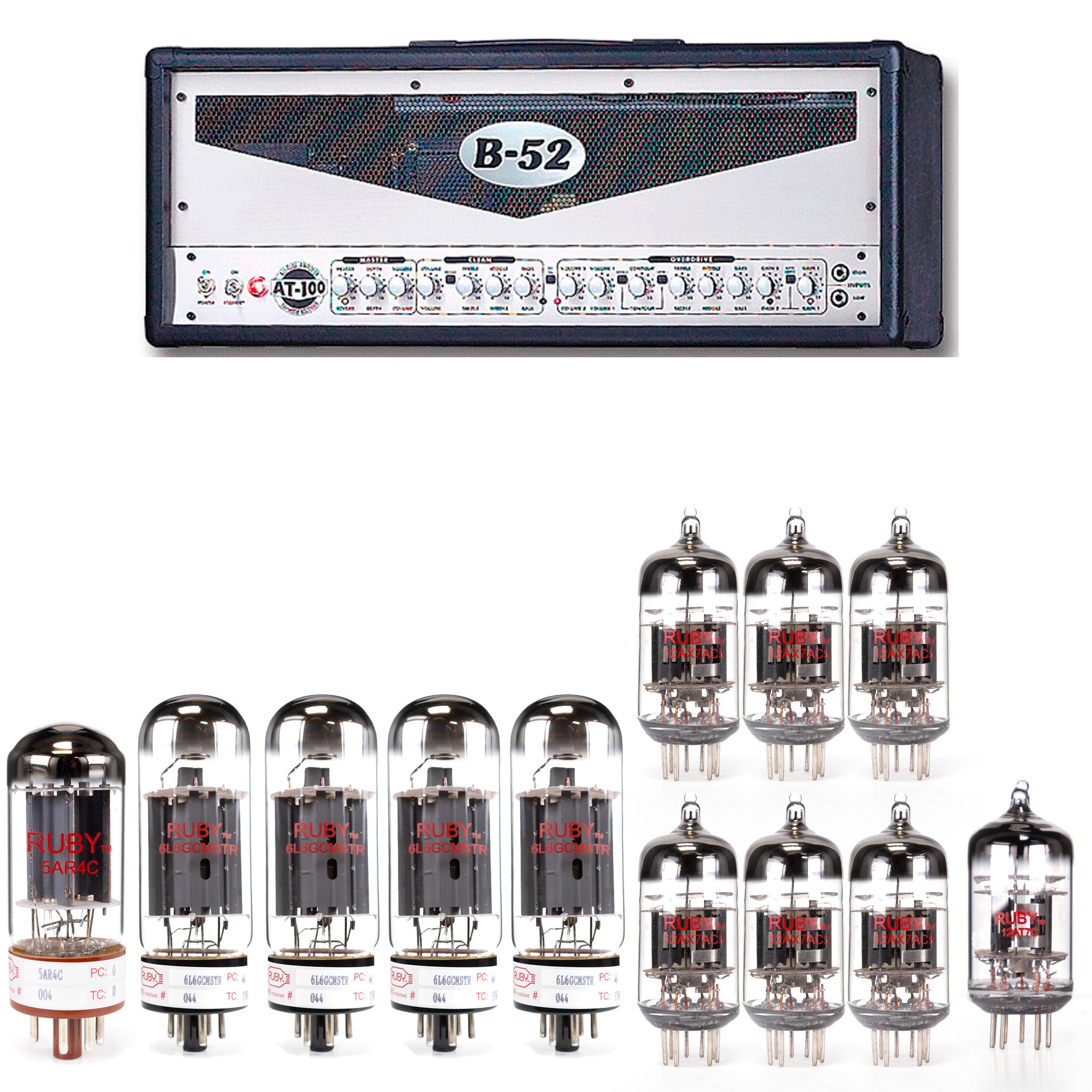 B52 AT100 and AT212 Combo Tube Kit with RUBY Tubes - High Quality Replacement Kit