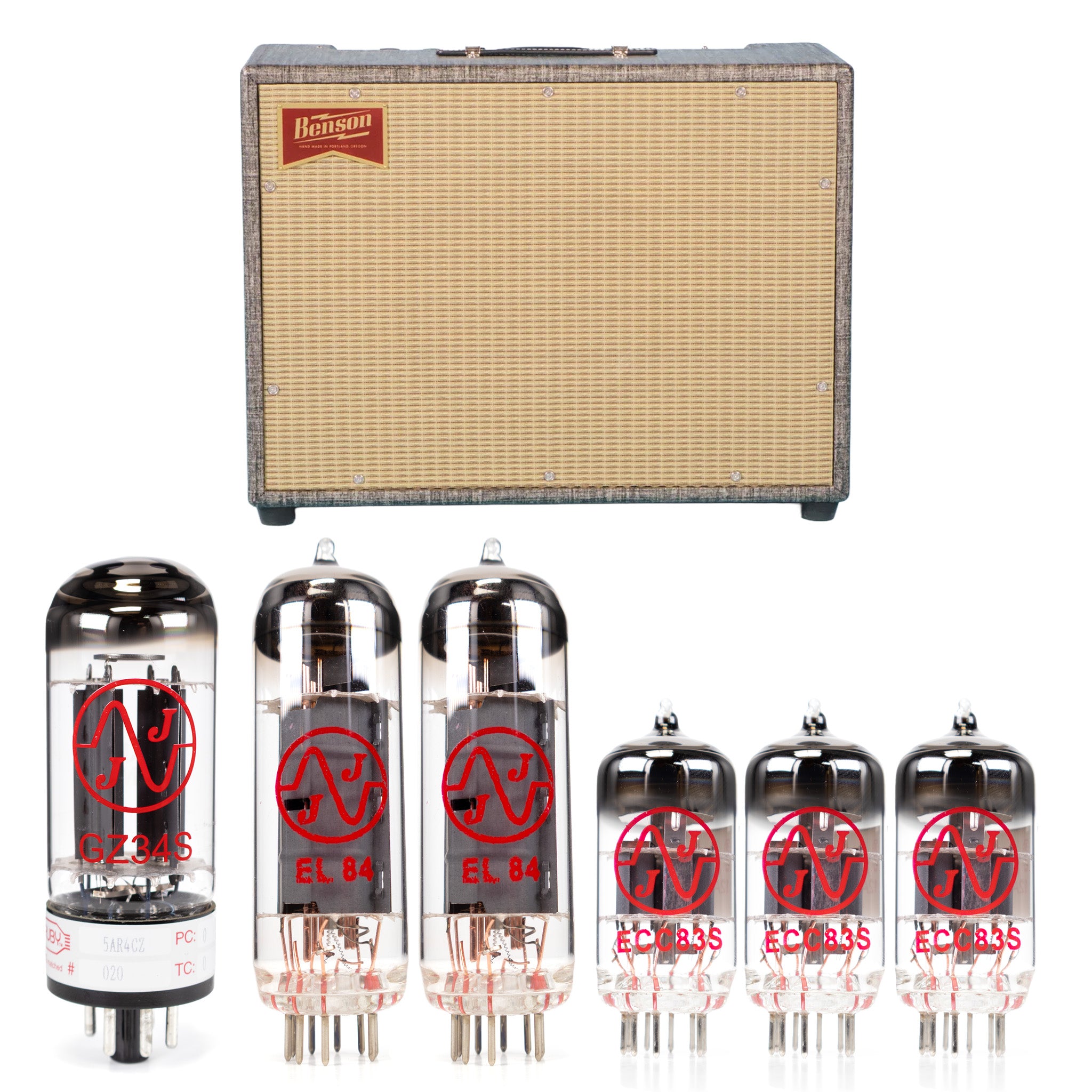 Benson Earhart 15 Reverb Combo Tube Kit with JJ Tubes - High Quality Replacement Kit