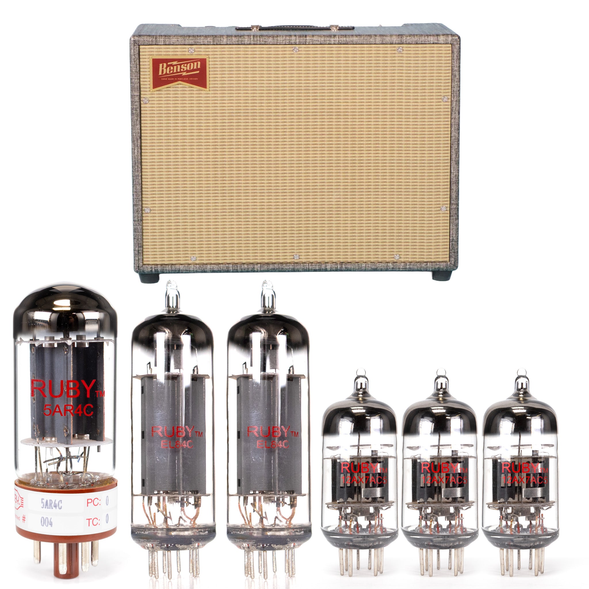 Benson Earhart 15 Reverb Combo Tube Kit with RUBY Tubes - High Quality Replacement Kit