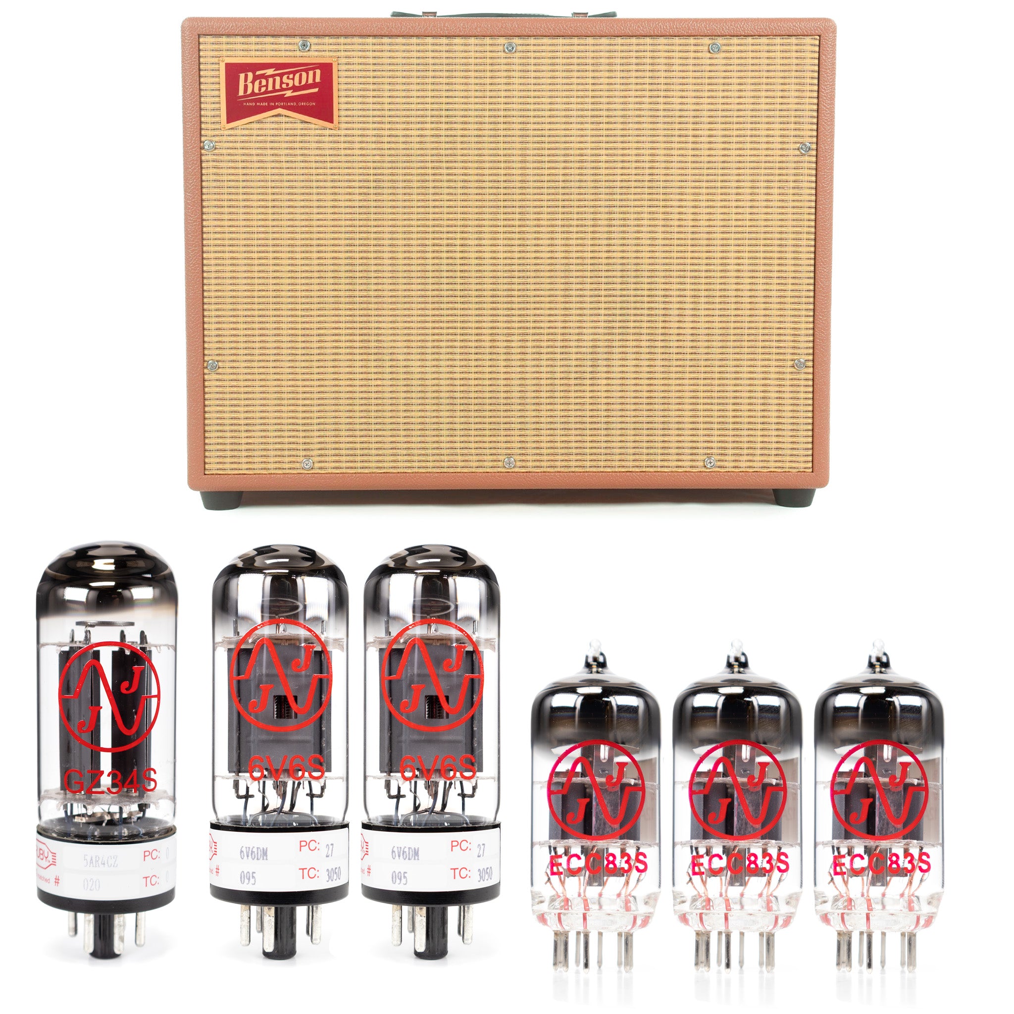 Benson Monarch Reverb Combo Tube Kit with JJ Tubes - High Quality Replacement Kit