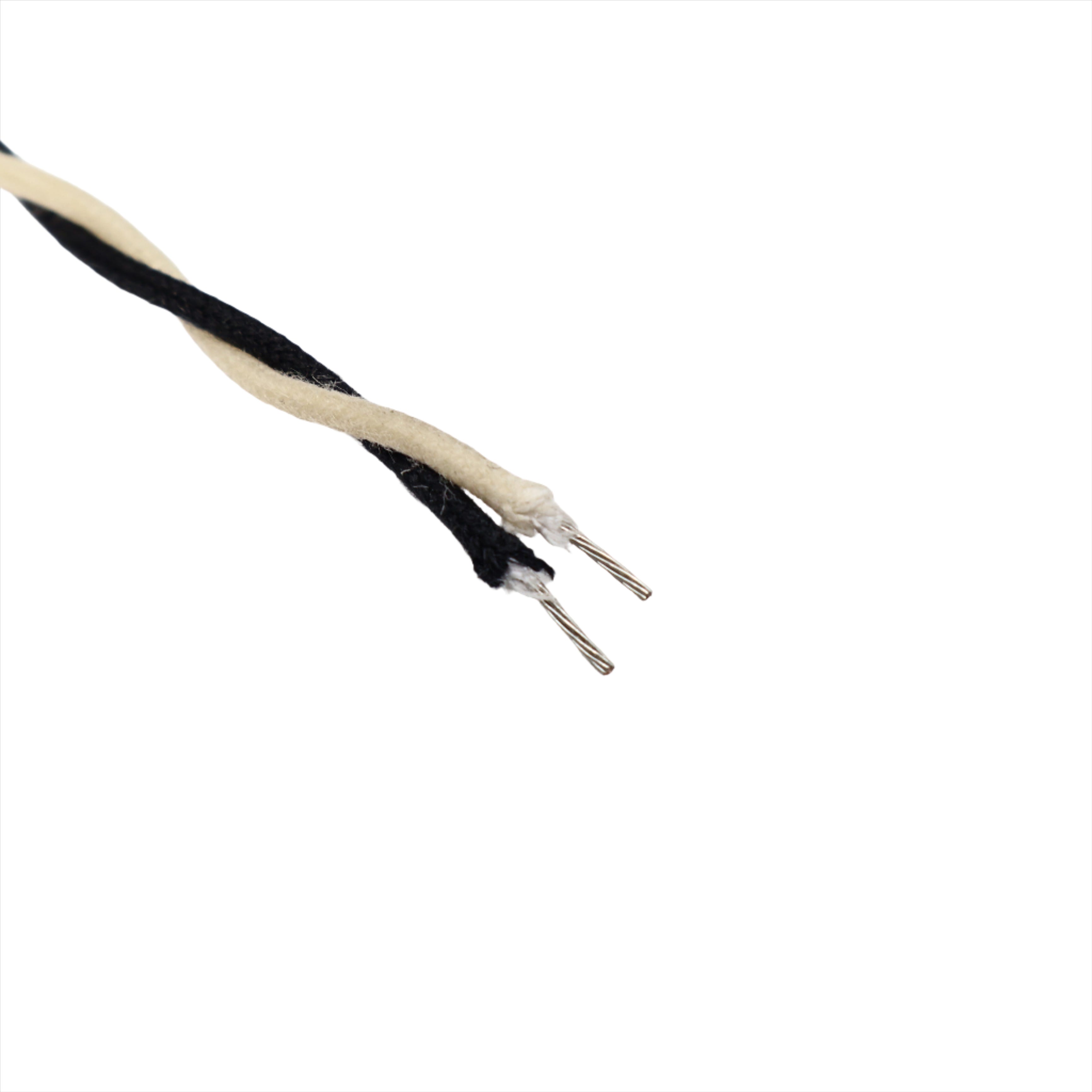 Black & White Twisted Waxed Cloth Gavitt Wire 22AWG
