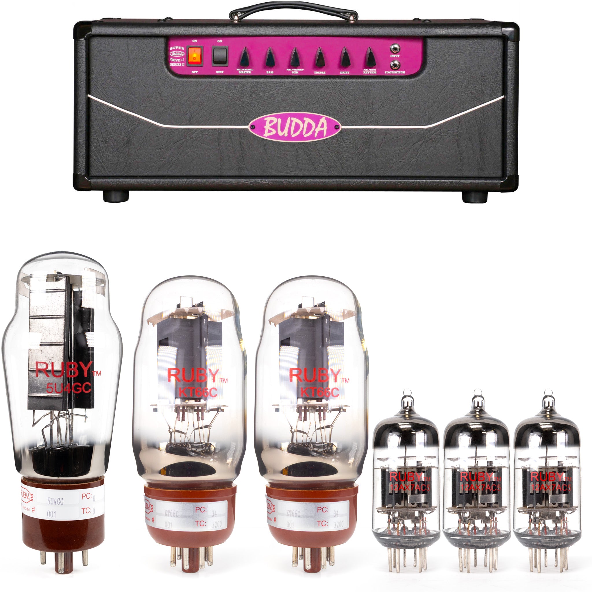 Budda Superdrive 45 Tube Kit with RUBY Tubes - High Quality Replacement Kit