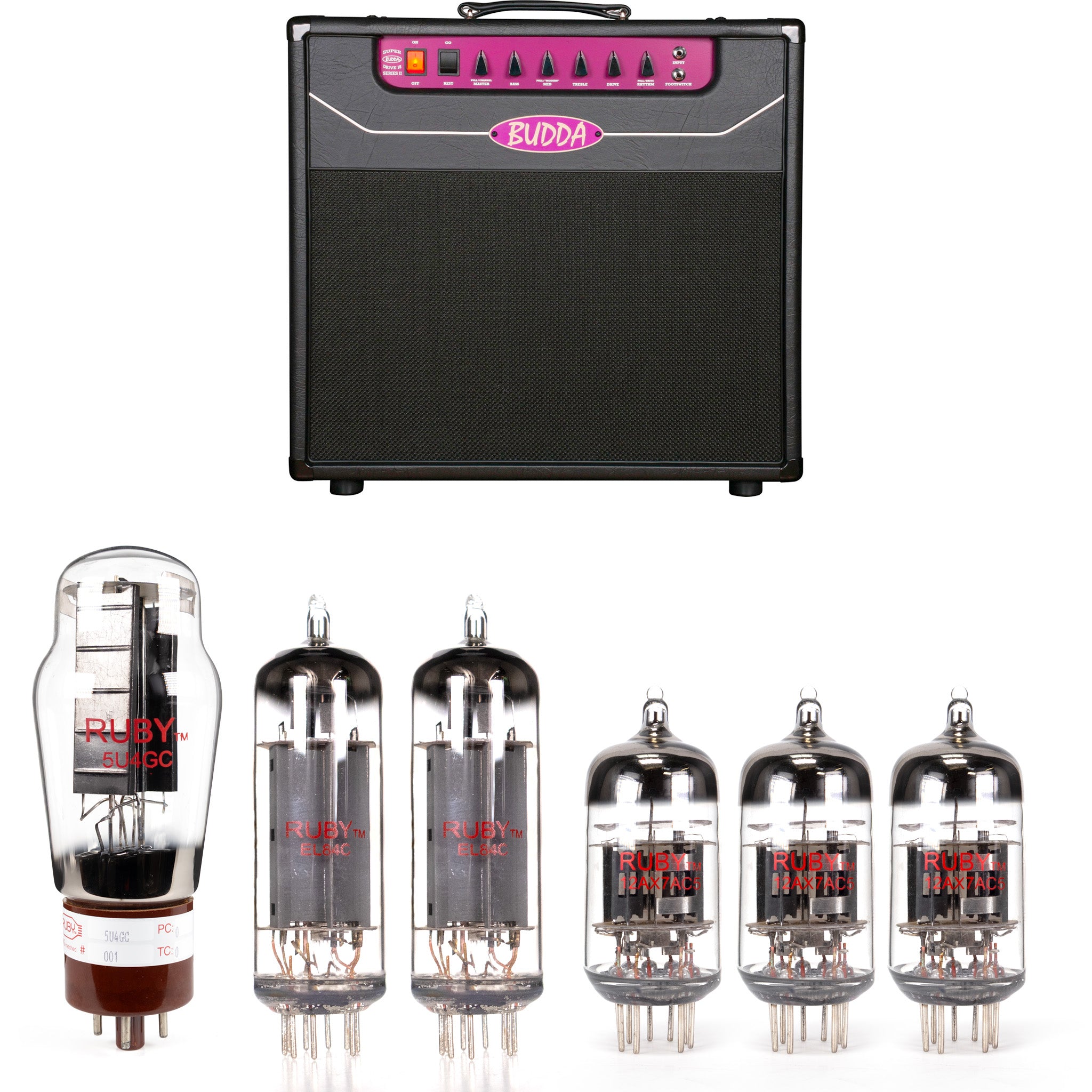 Budda Superdrive 18 Tube Kit with RUBY Tubes - High Quality Replacement Kit
