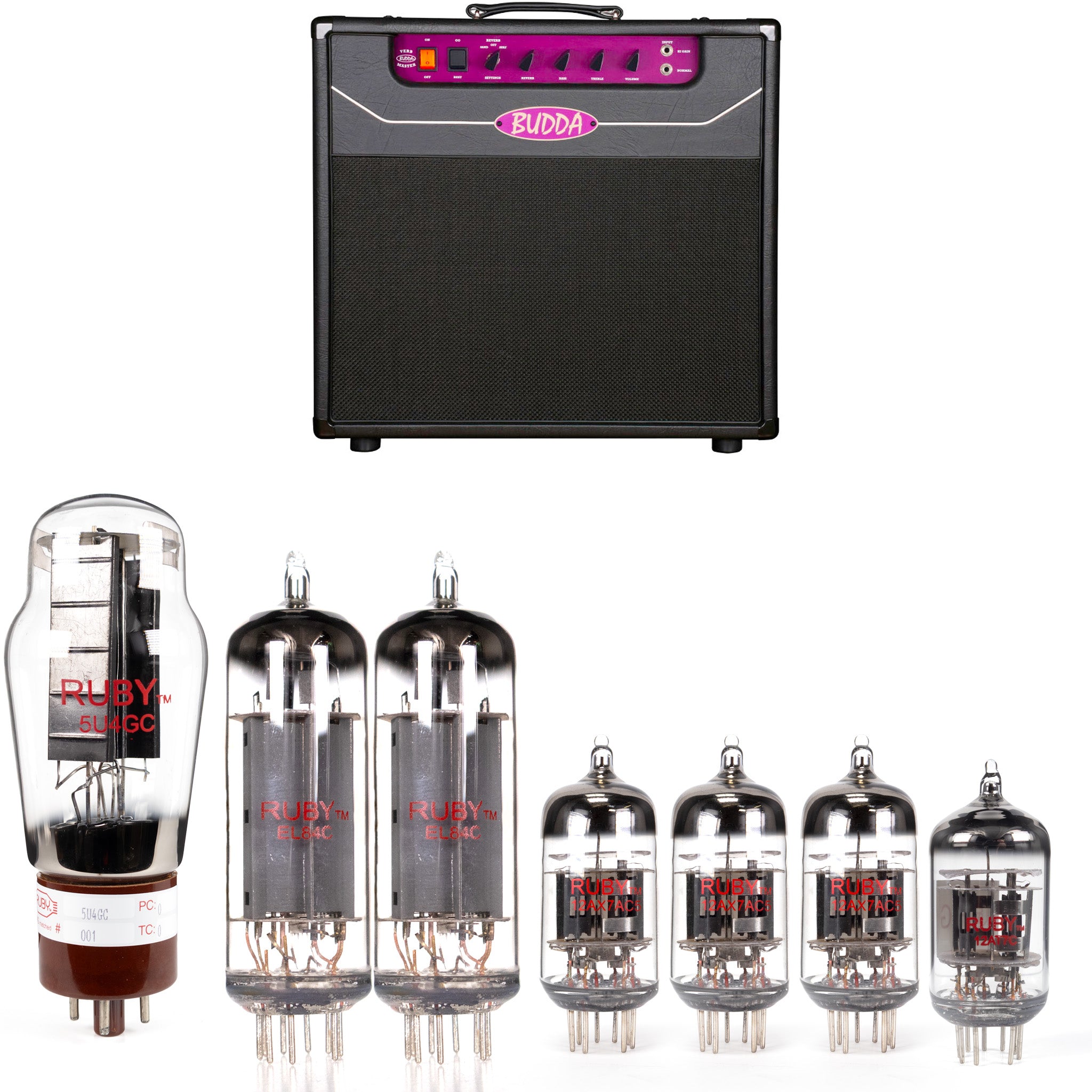 Budda Verbmaster 18 Tube Kit with RUBY Tubes - High Quality Replacement Kit