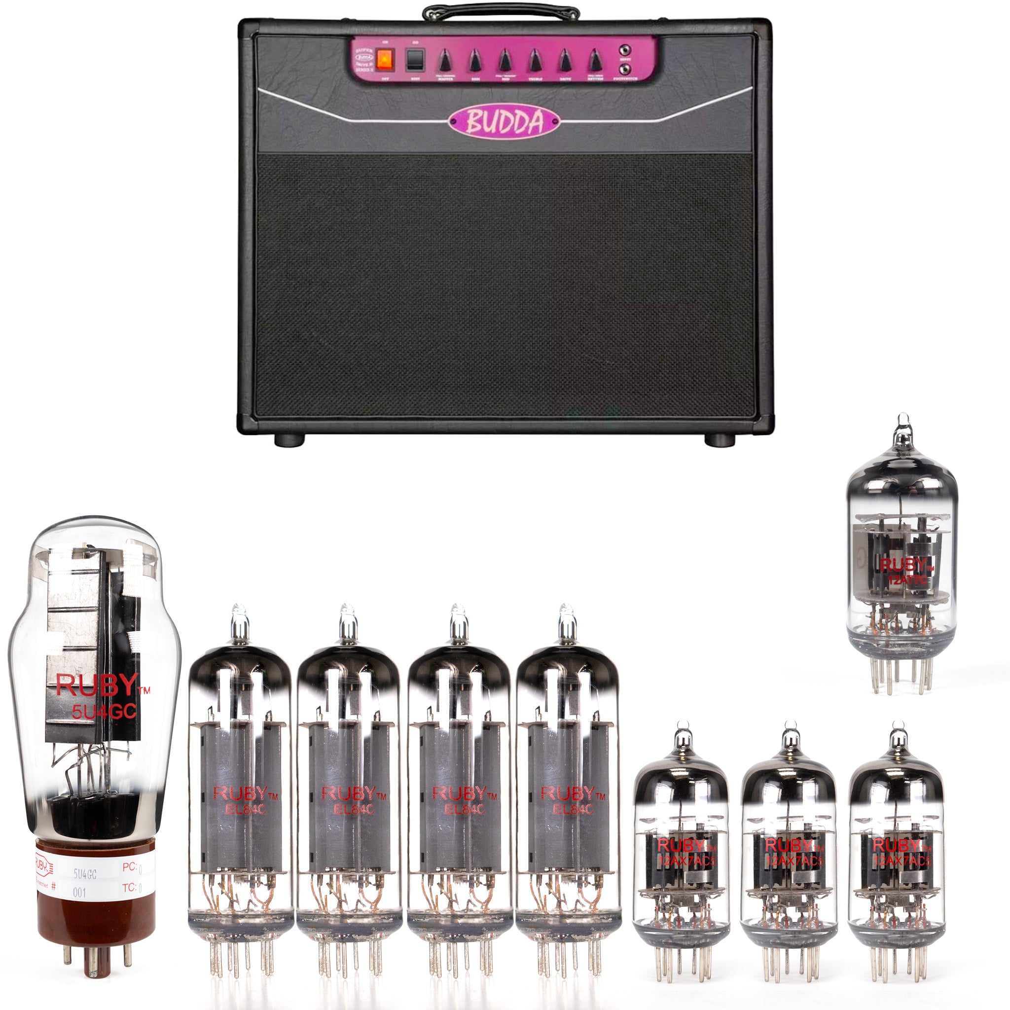 Budda Verbmaster 30 Tube Kit with RUBY Tubes - High Quality Replacement Kit