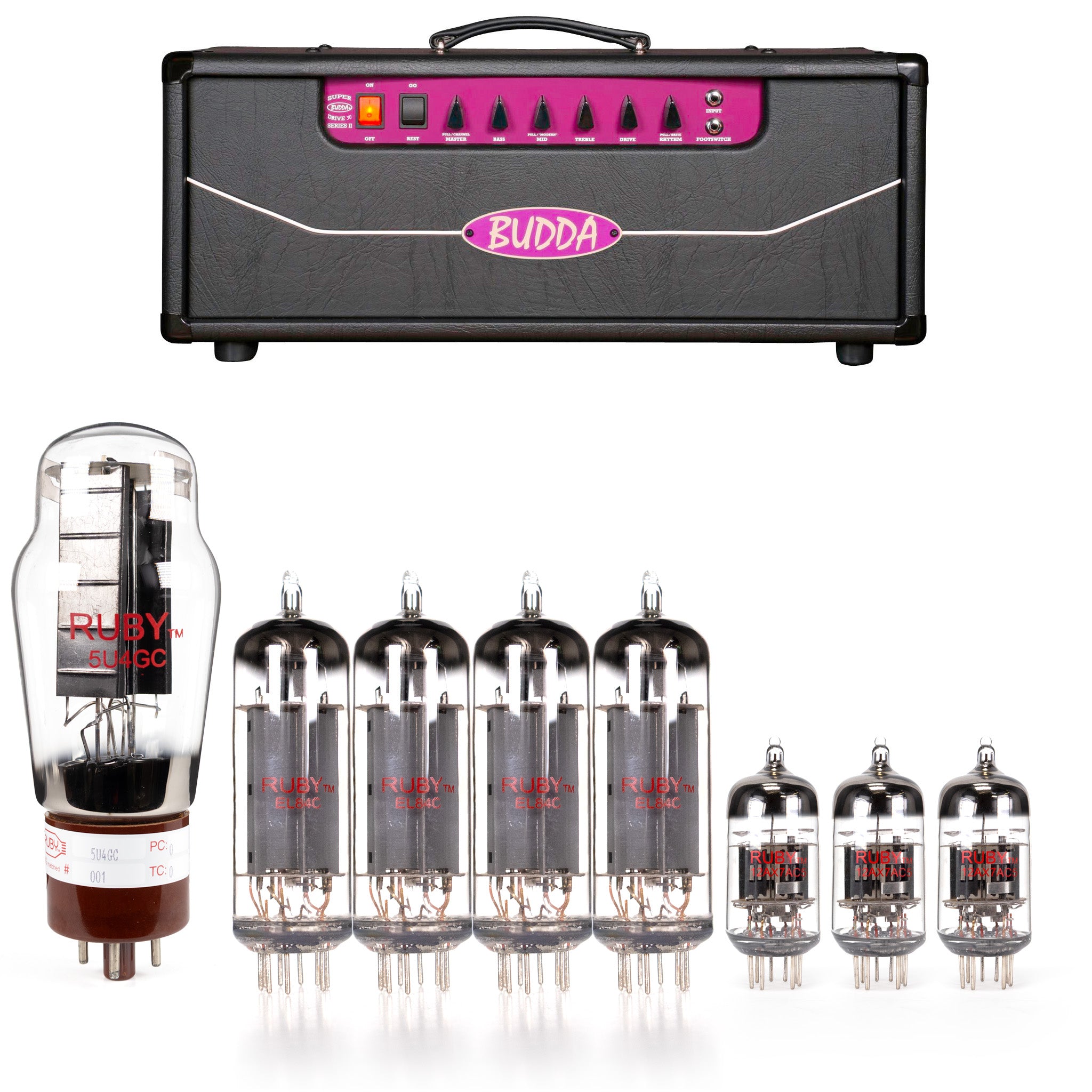 Budda Superdive 30 and Stringmaster Tube Kit with RUBY Tubes - High Quality Replacement Kit