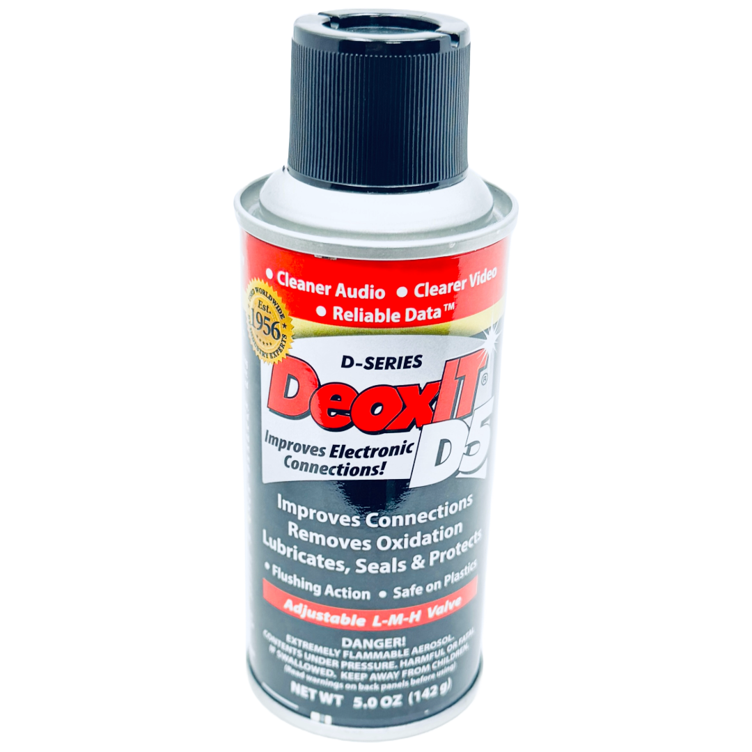 Caig D5S-6 DeoxIT Spray Contact Rejuvenator/Cleaner - 5oz, contact cleaner, amp part cleaner, safe for music instruments