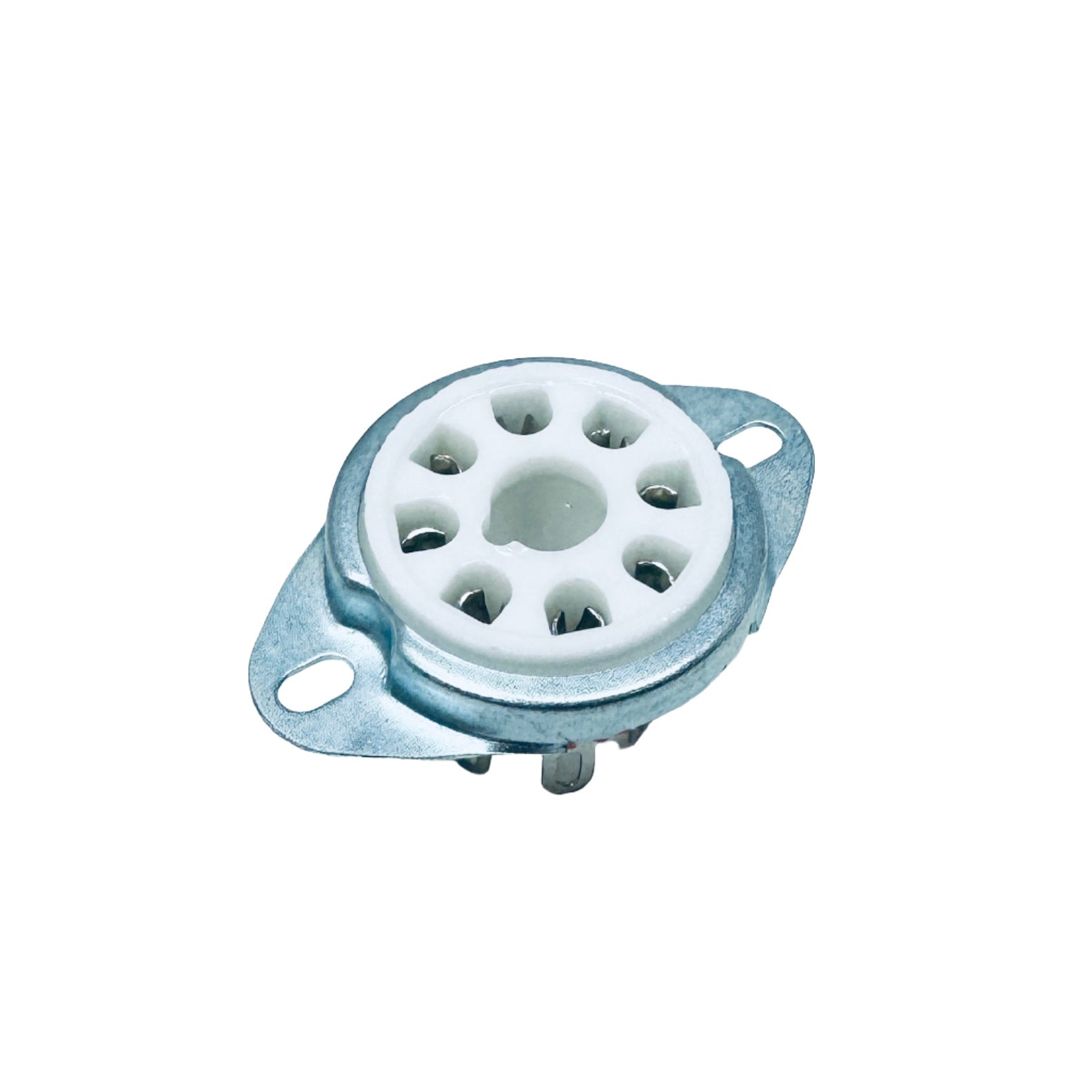 Ceramic 8 Pin Socket W/ Bracket, Ruby Tubes, Ceramic Socket, 8-pin, bracket mount