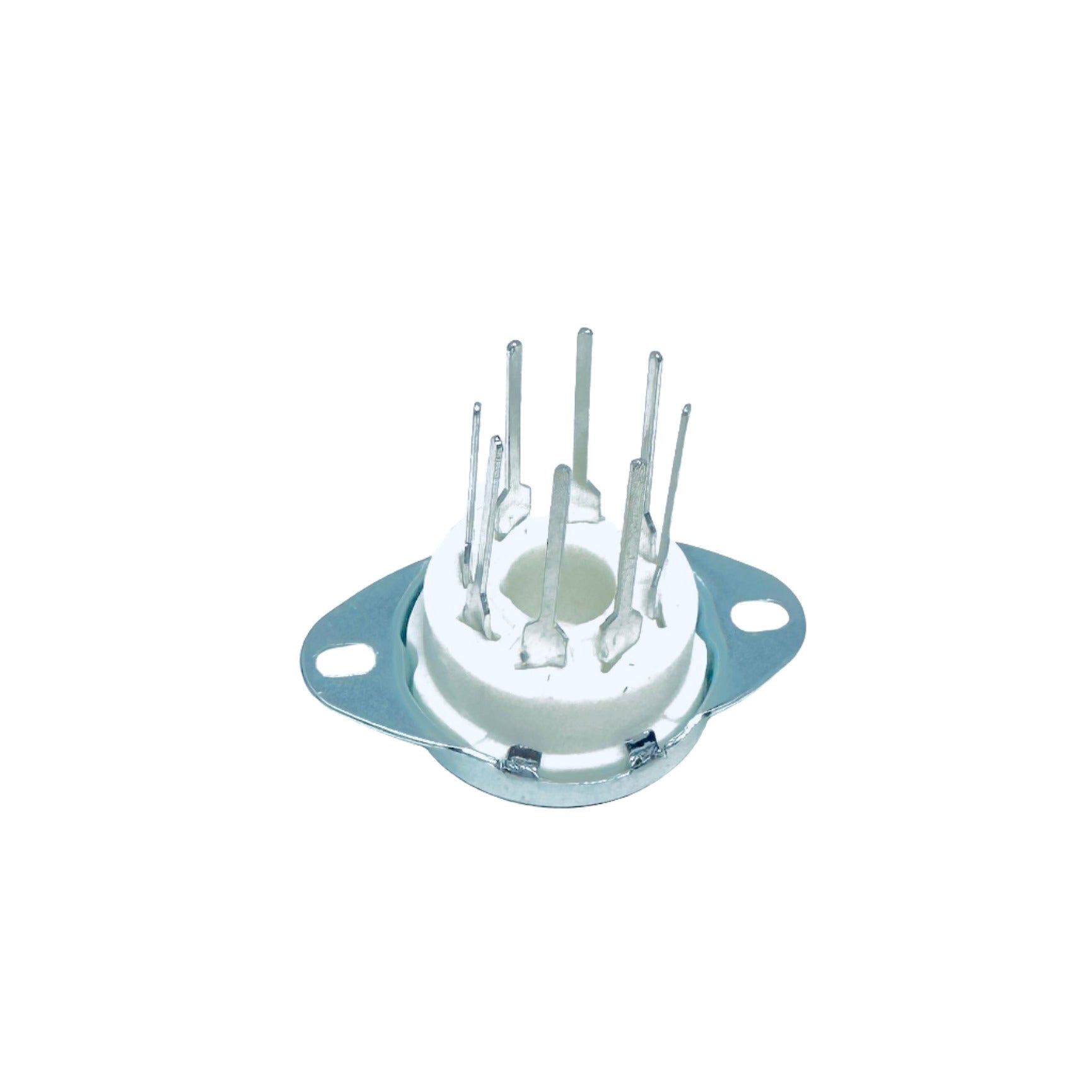 Ceramic 8 Pin Socket With Long PC Pins - TUS8C5F-BT, ruby sockets, ceramic socket with mount