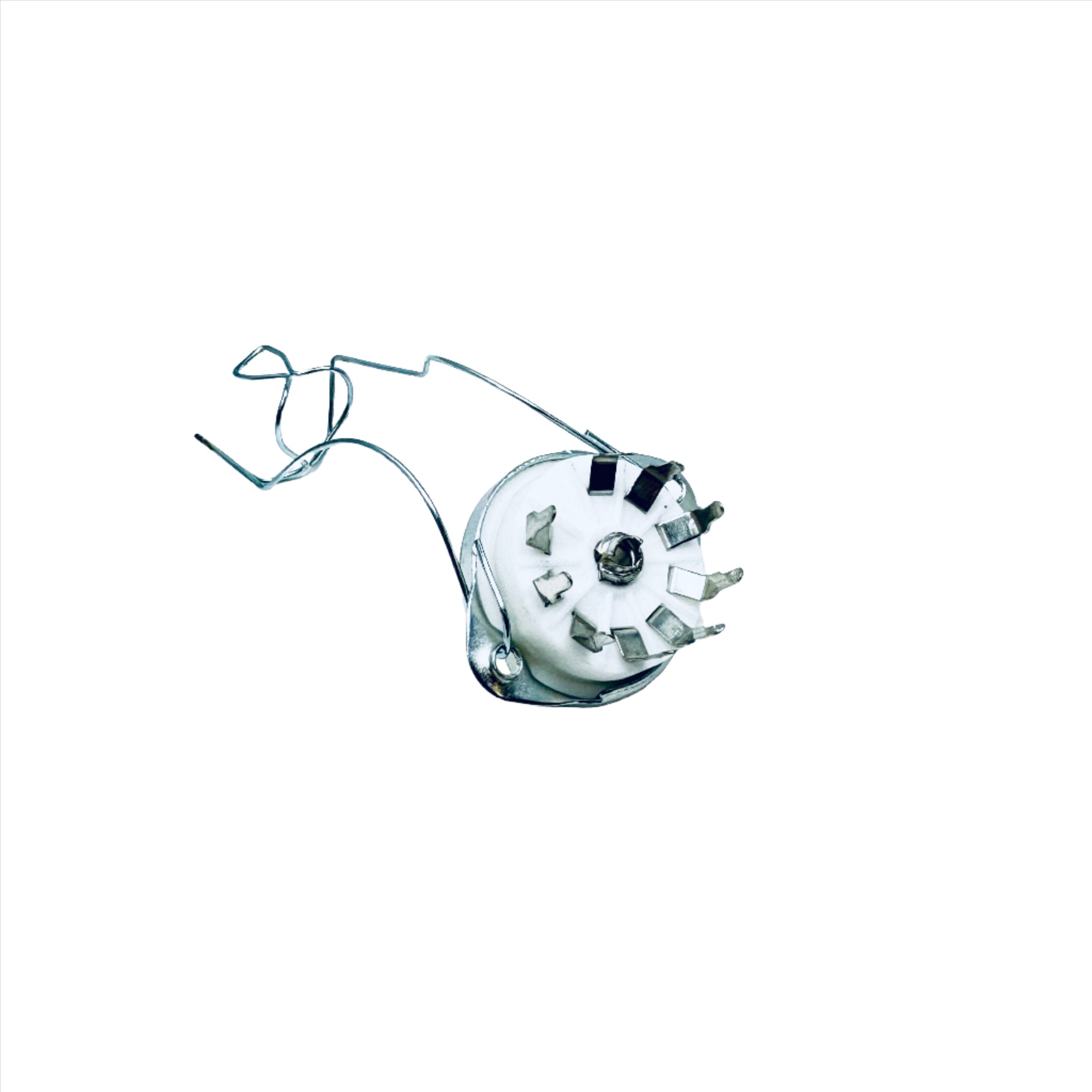 Ceramic 9 Pin Socket W Wire Tube Retainer- TUS9PC14, tube retaining socket, ruby sockets, bracket