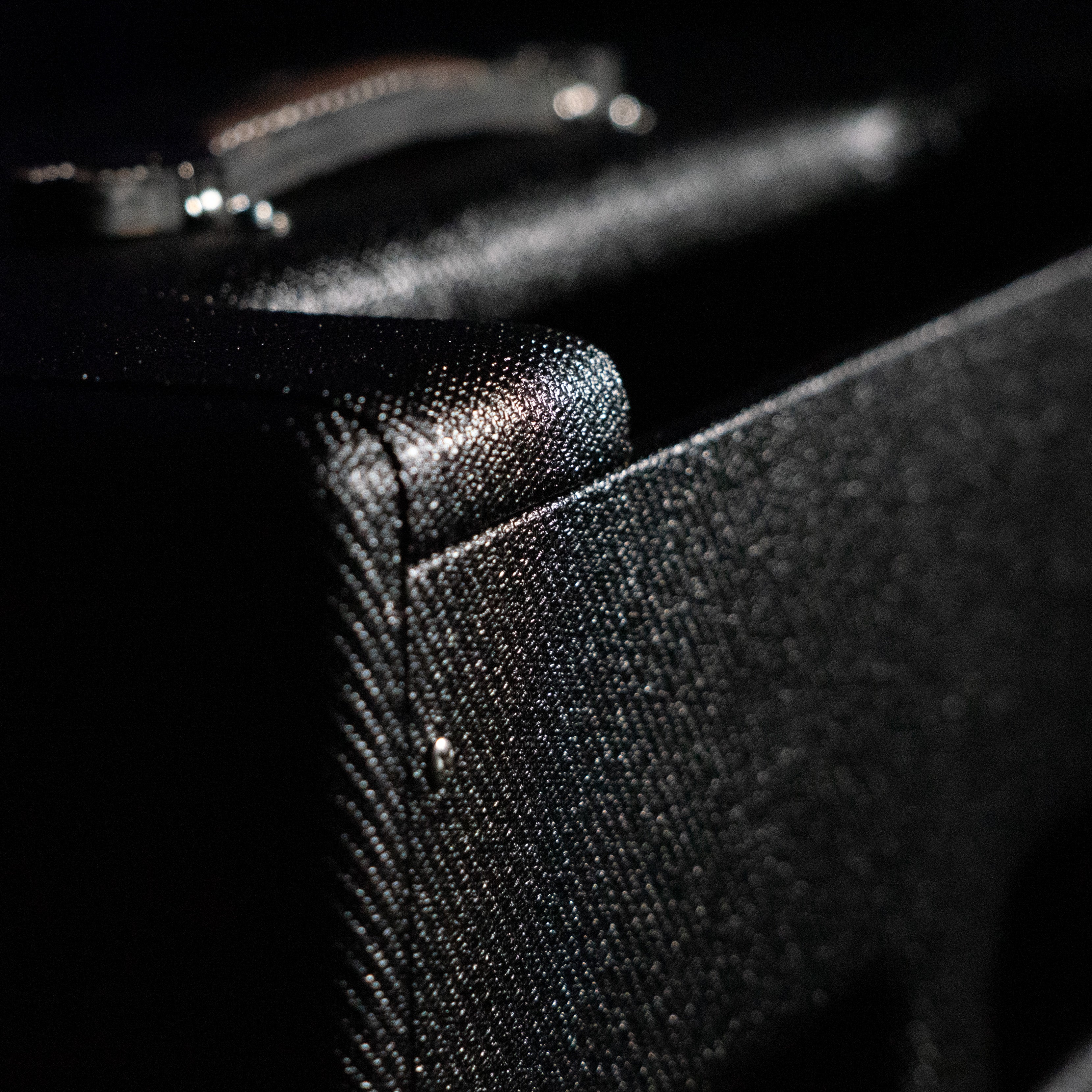 Black Nitro Laquer Tweed Narrow Panel 5E3 Deluxe Cabinet