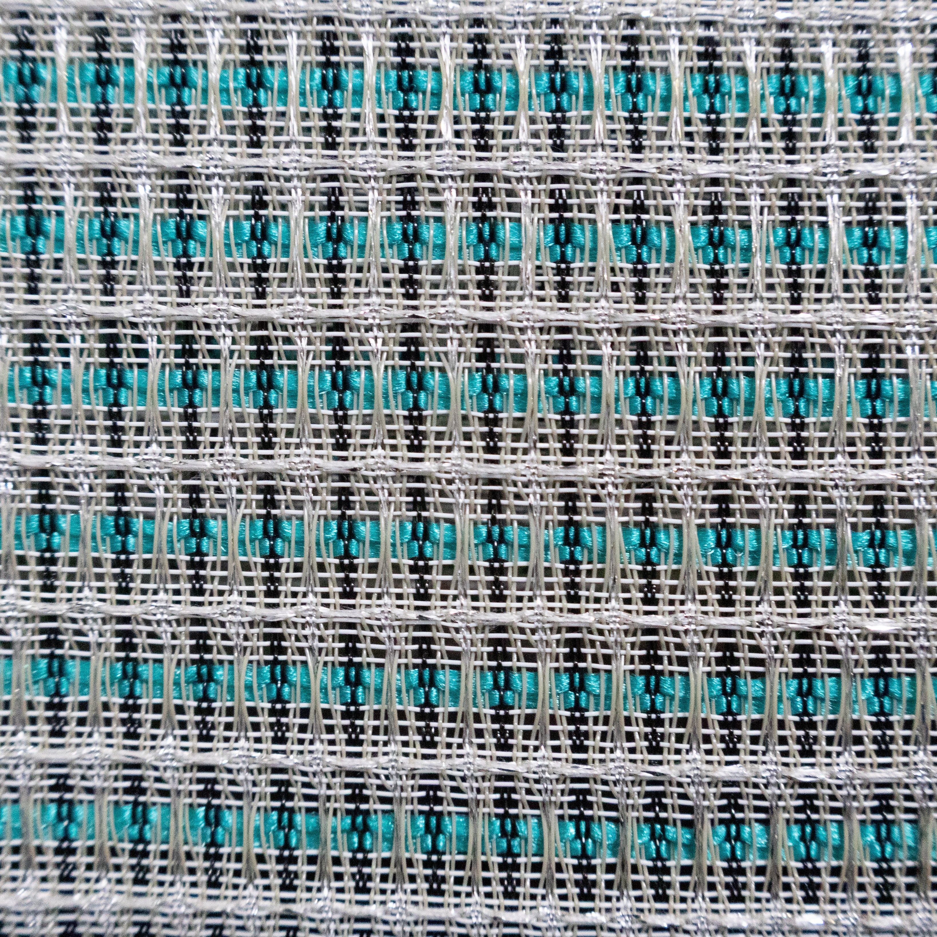 Turquoise Silver Fender Grill Cloth 72" Wide