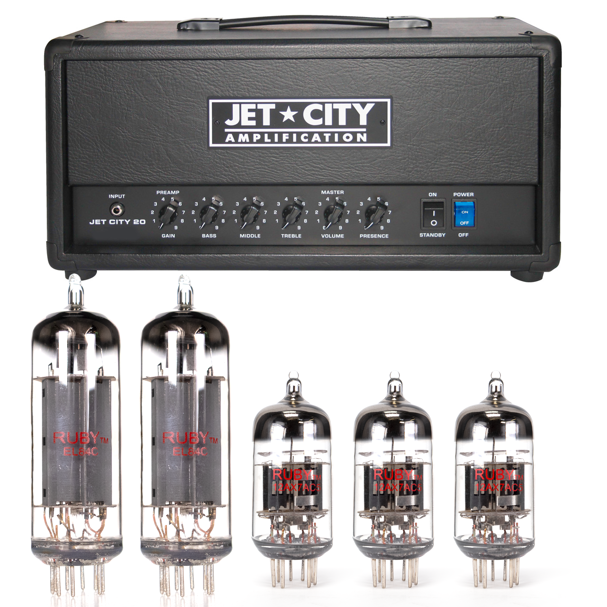 Jet City 20H and 20HV Tube Kit with RUBY Tubes - High Quality Replacement Kit