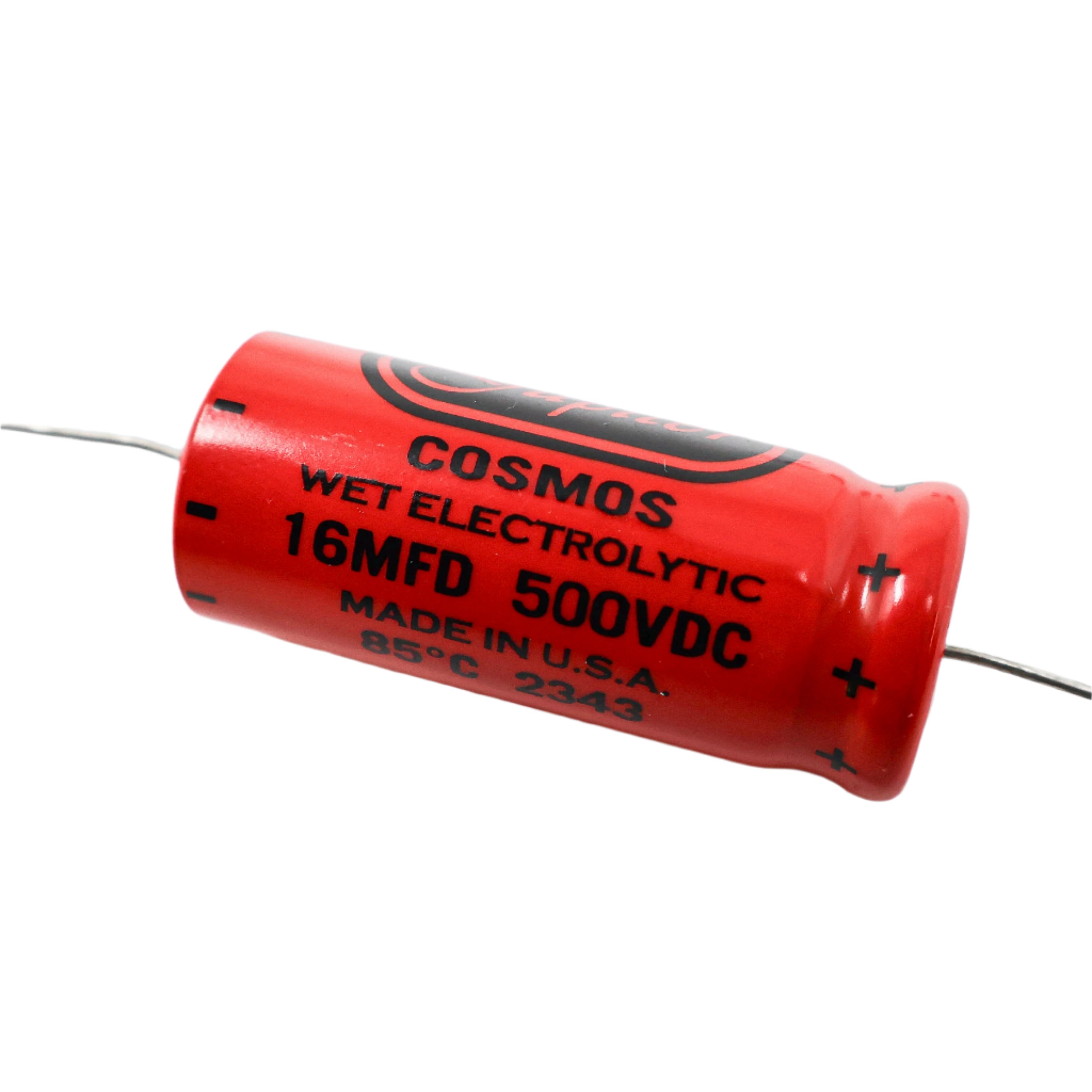 Jupiter 16UF-500MDV Cosmos Wet Electrolytic Capacitor
