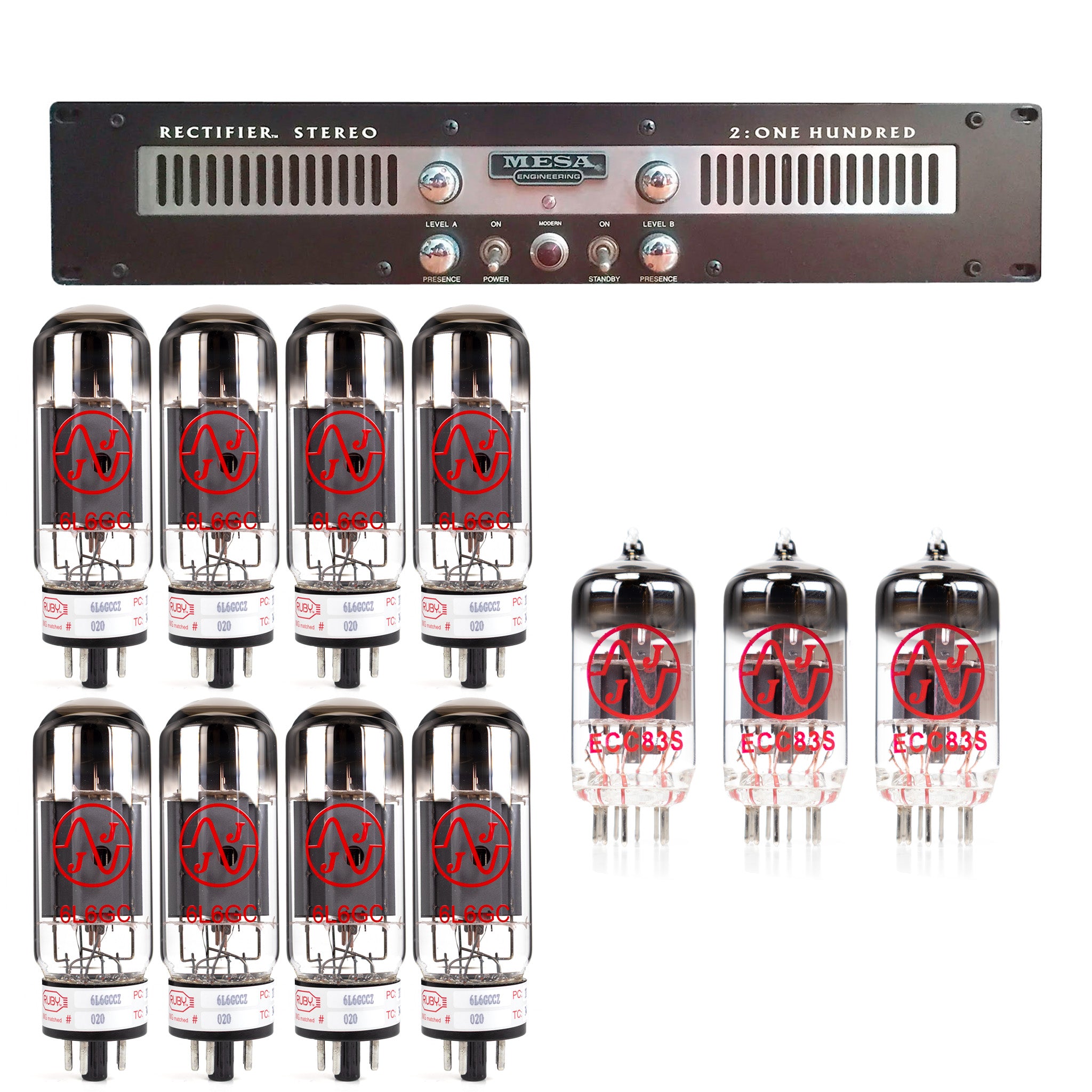 Mesa Boogie 2-100 / 2-90 Power Amp Tube Kit with JJ Tubes - High Quality Replacement Kit
