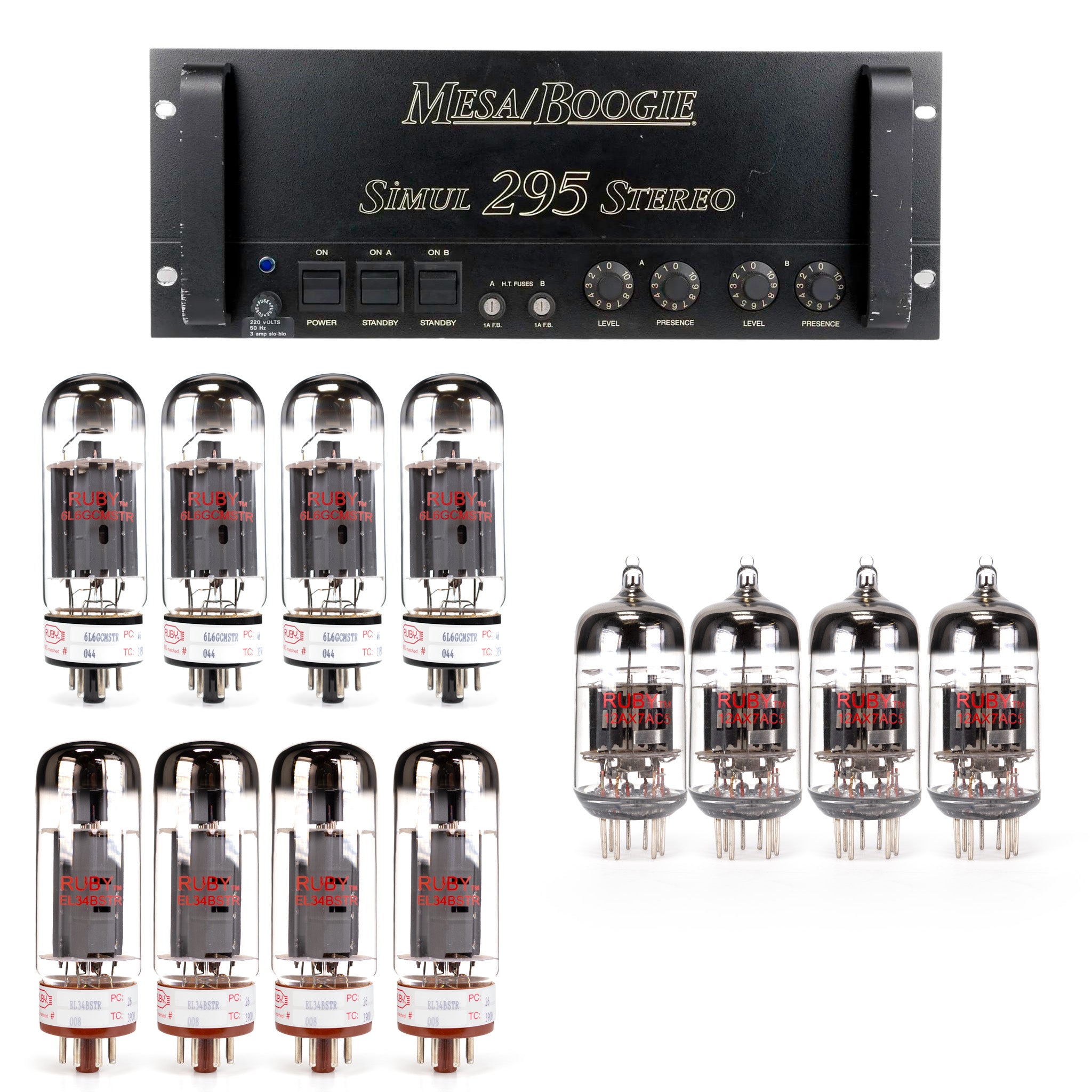 Mesa Boogie 2-95 Simul-Class Power Amp Tube Kit with RUBY Tubes - High Quality Replacement Kit