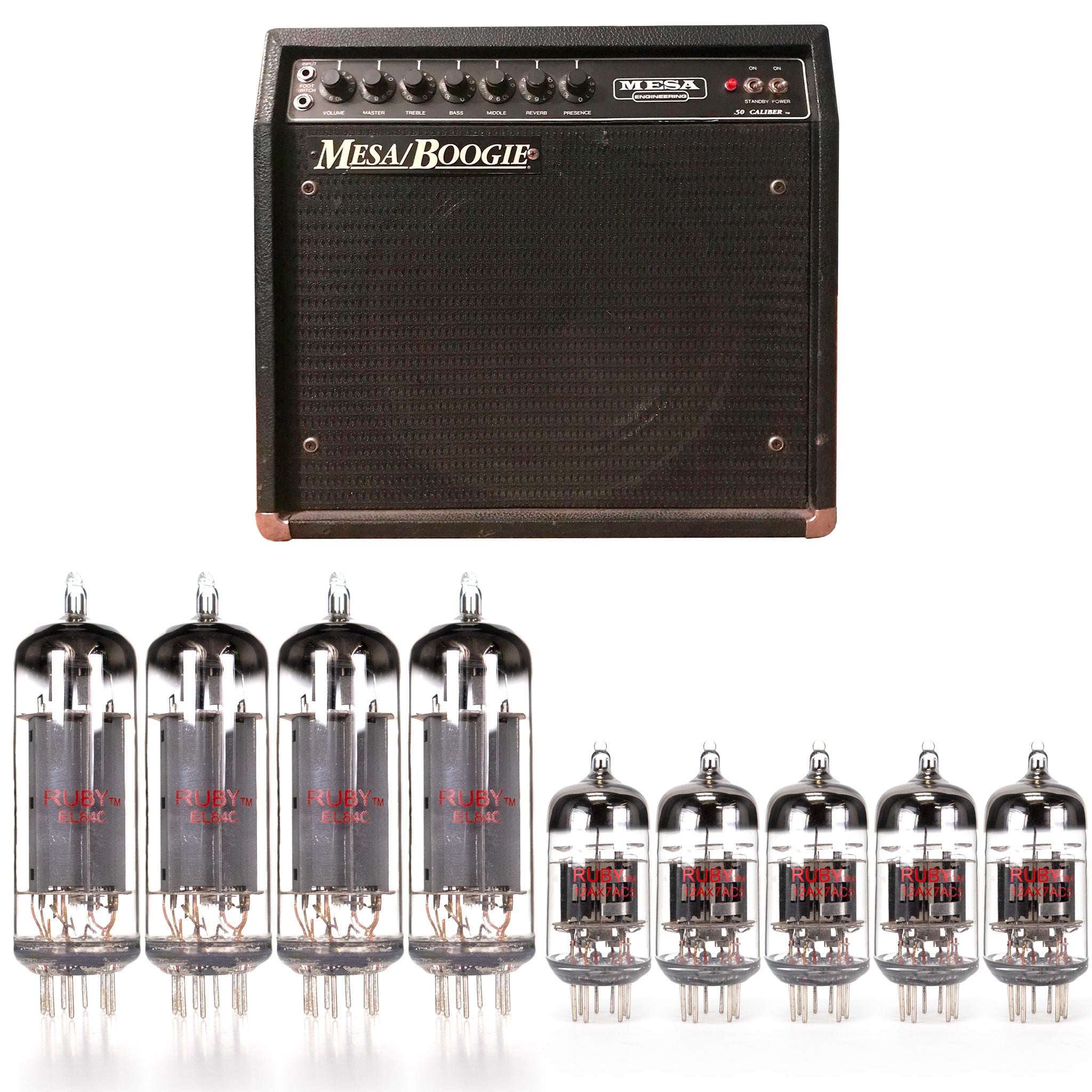 Mesa Boogie 50 Caliber Full Tube Kit with RUBY Tubes - High Quality Replacement Kit