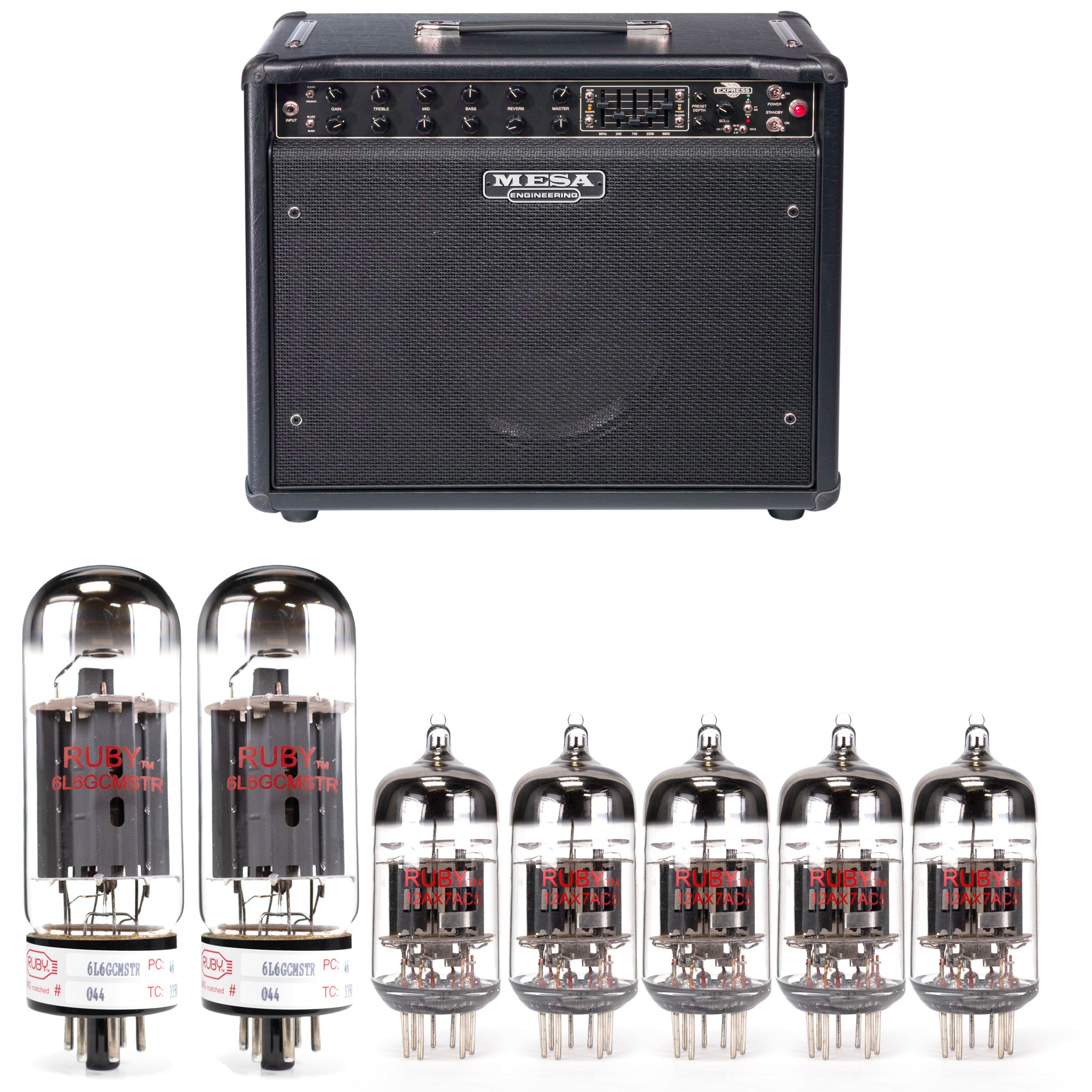 Mesa Boogie Express 5-50 Tube Kit with RUBY Tubes - High Quality Replacement Kit