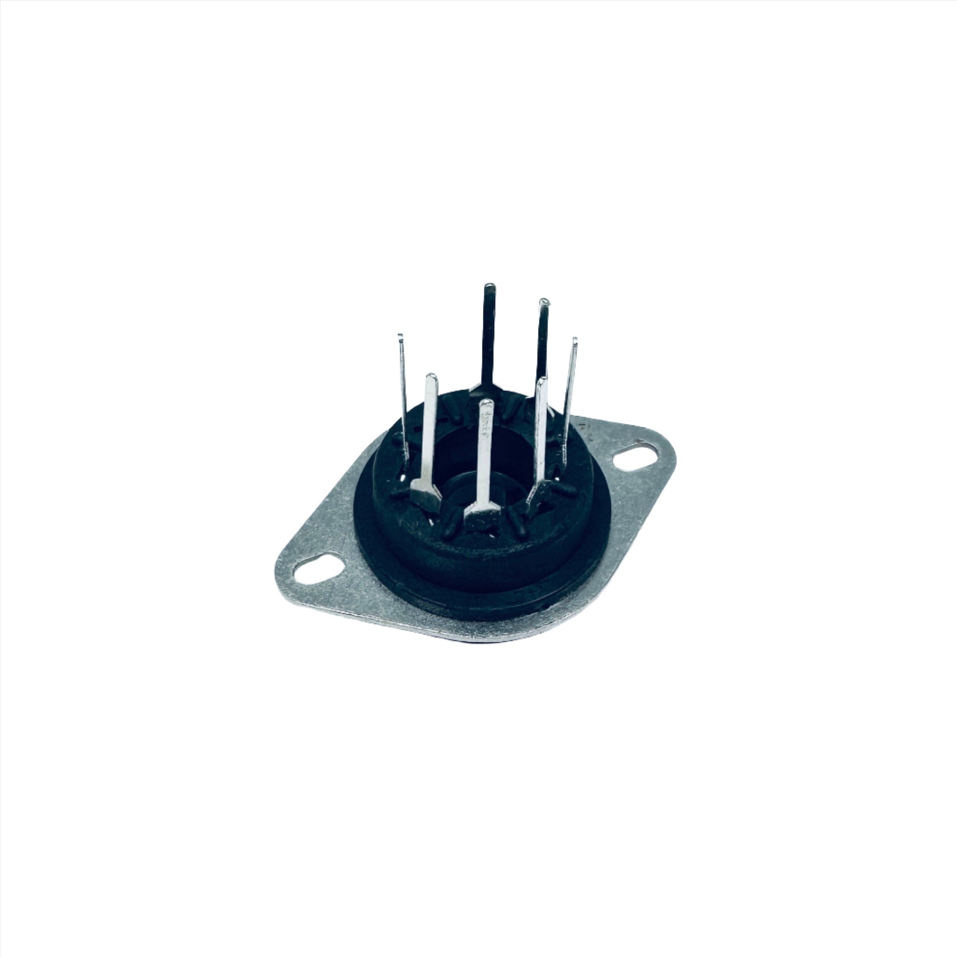 Plastic 8 Pin Chassis Mount Socket W Long Leads - TUS8C6, ruby socket, plastic socket, 8-pin with bracket