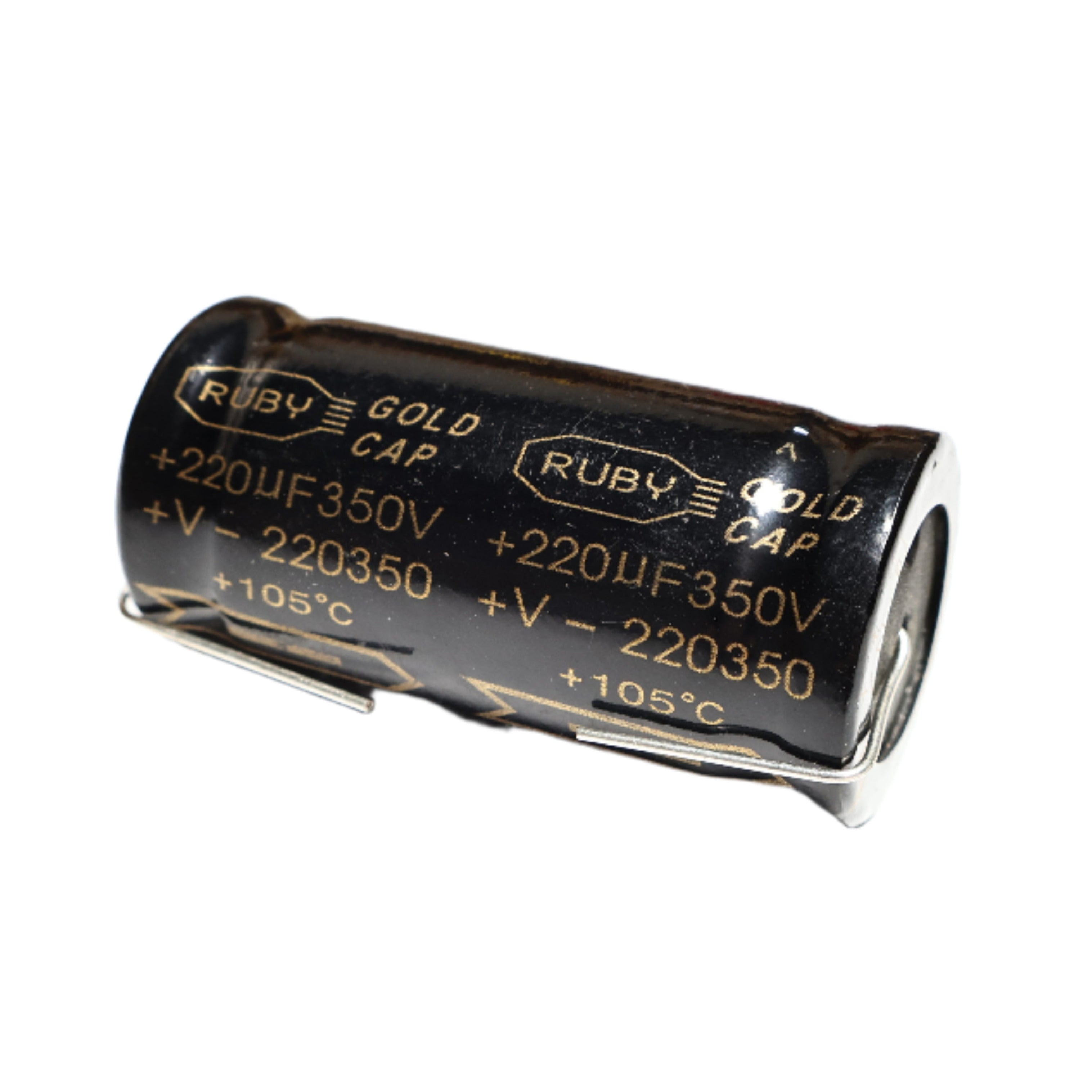 Ruby 220 MFD @ 350V Axial Capacitor