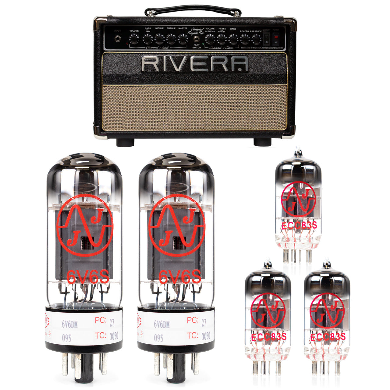 Rivera Clubster Royale Recording 25 Tube Kit with JJ Tubes - High Quality Replacement Kit