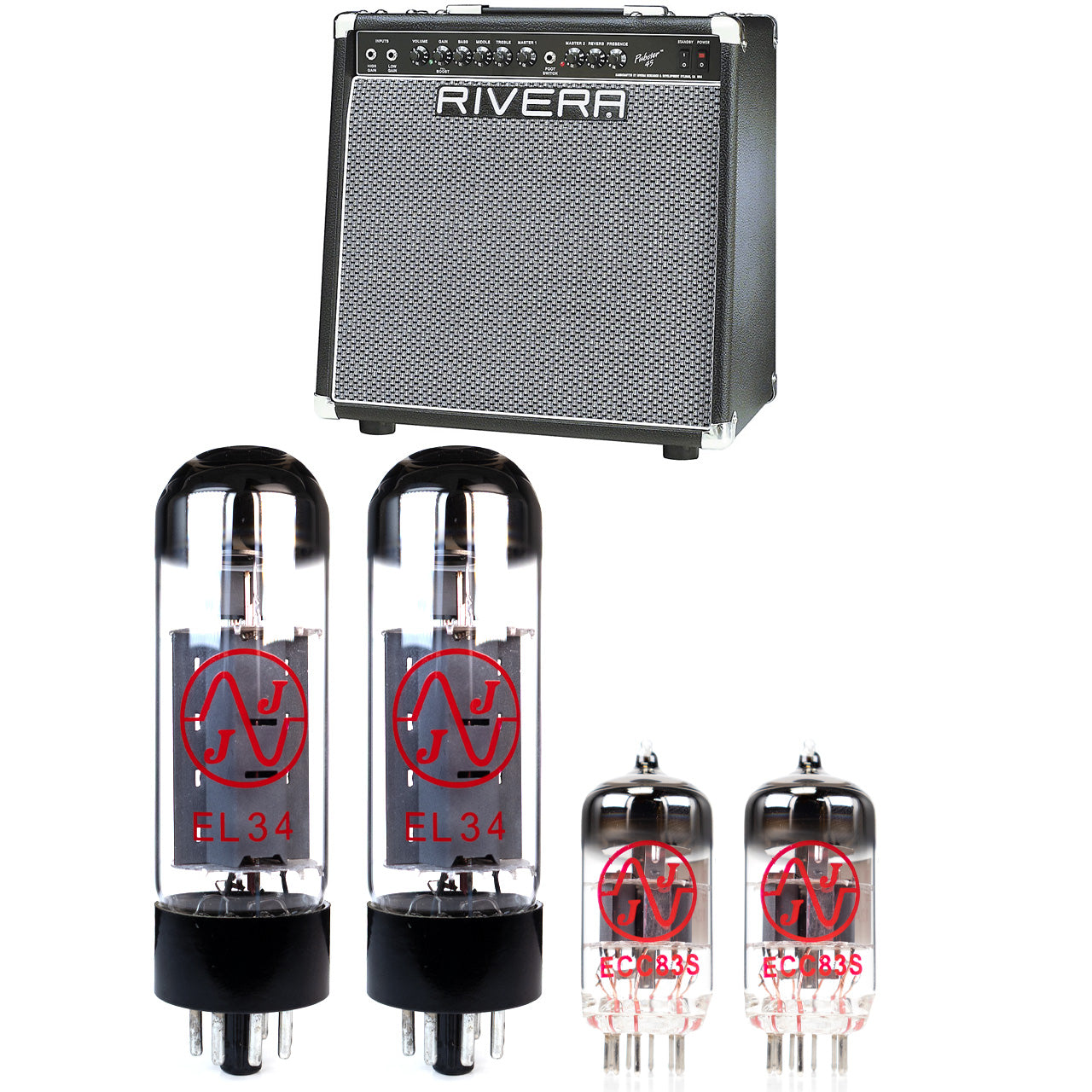 Rivera Clubster and Pubster 45 Tube Kit with JJ Tubes - High Quality Replacement Kit