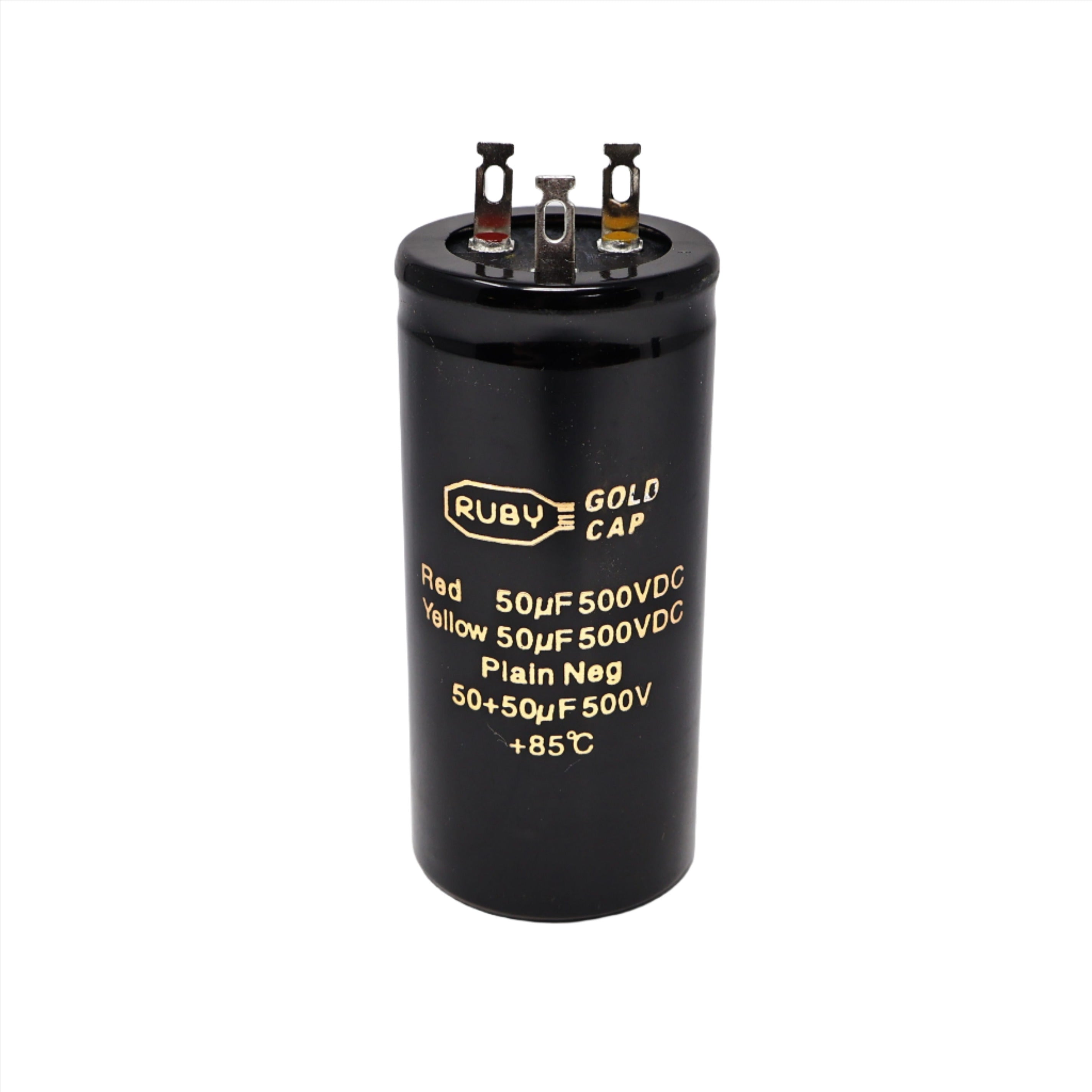 Ruby 50x50Mx500 Solder Lug Capacitor
