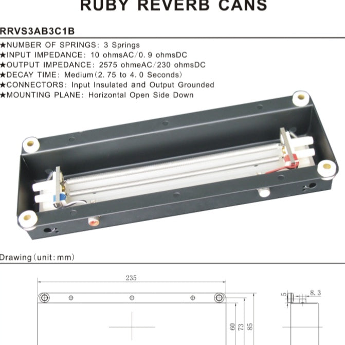 Ruby Reverb Tank RRVS3AB3C1B, ORANGE AMPLIFIERS