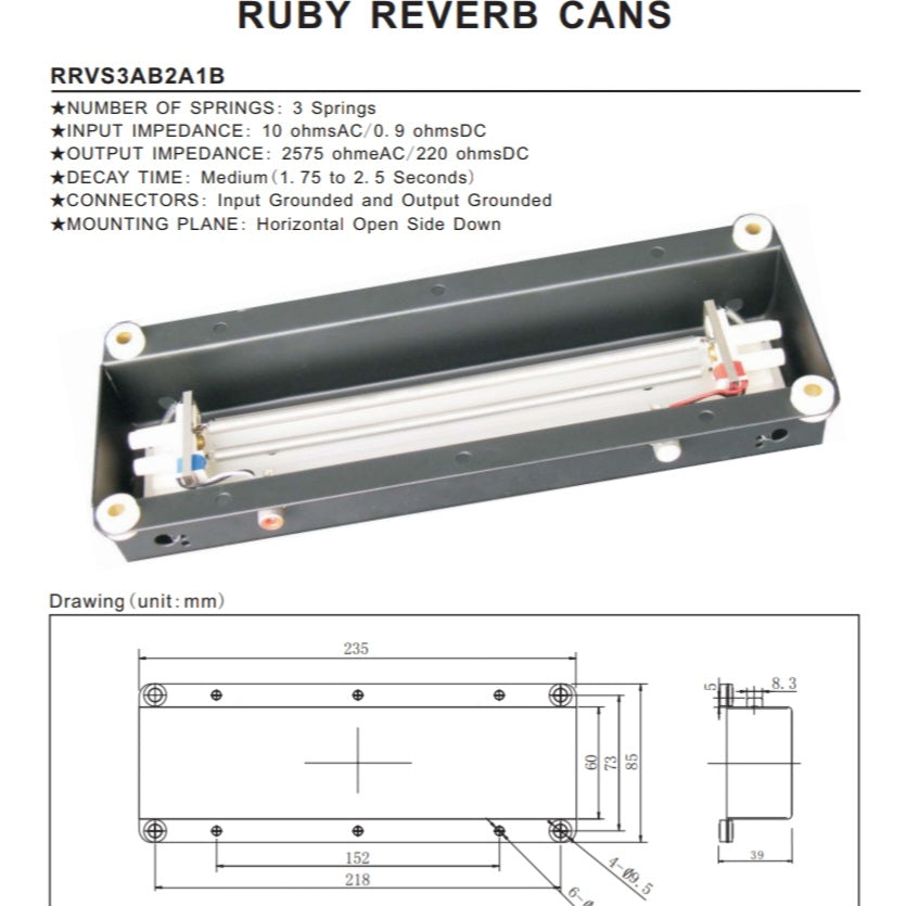 Ruby Reverb Tank RRVS3AB2A1B Mesa Boogie