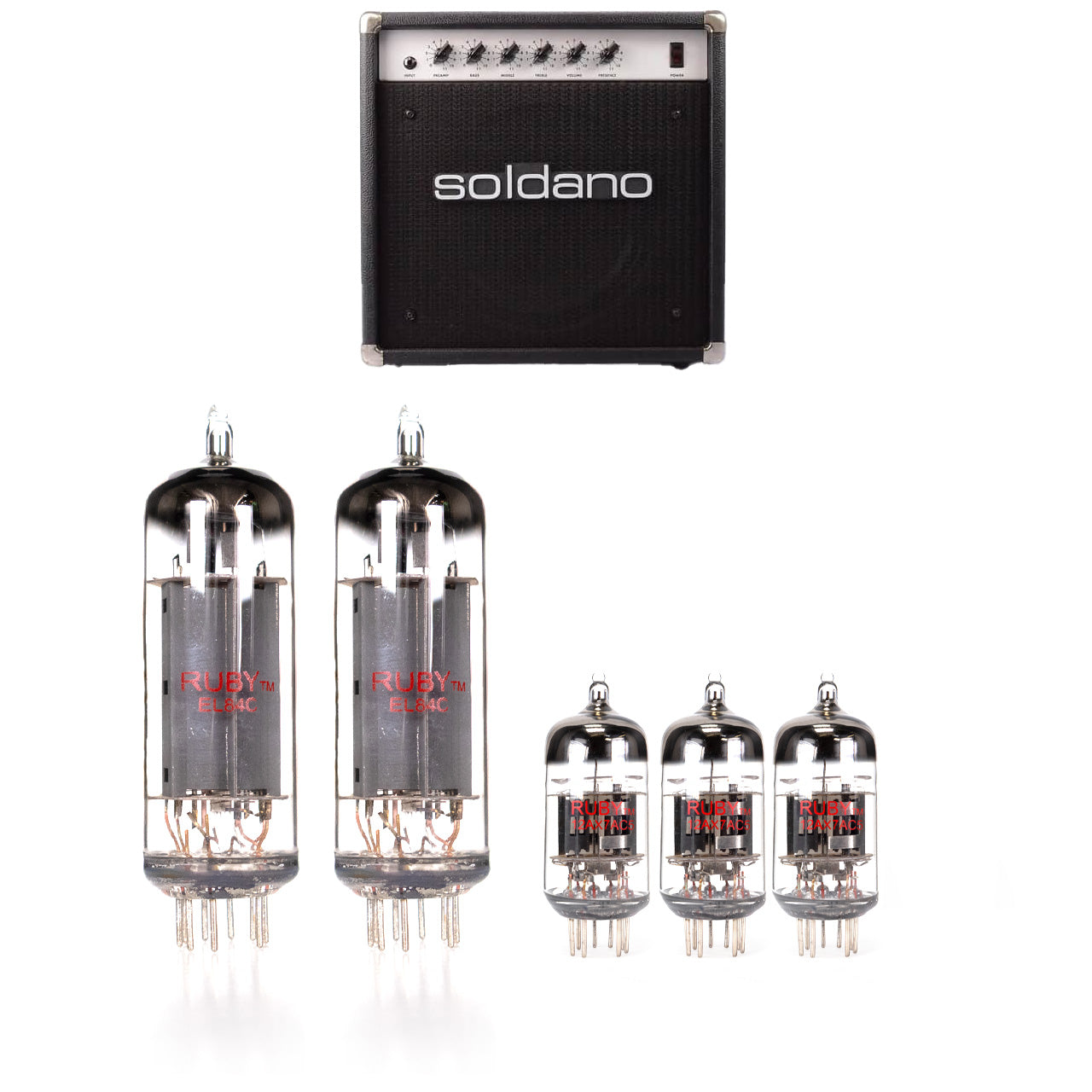 Soldano Atomic 16 Tube Kit with RUBY Tubes - High Quality Replacement Kit