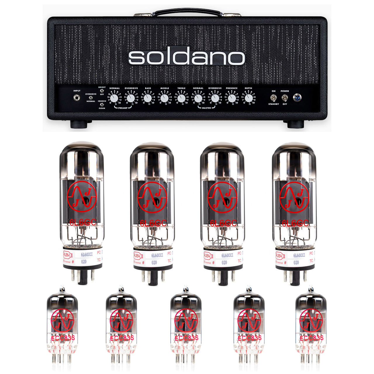 Soldano Decatone 100 Tube Kit with JJ Tubes - High Quality Replacement Kit