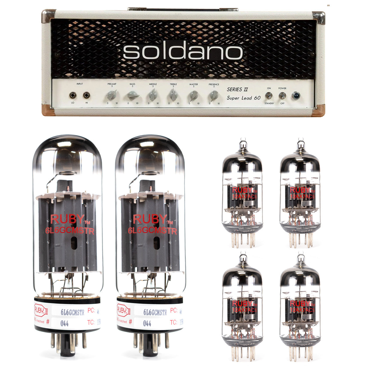 Soldano SL60 Tube Kit with RUBY Tubes - High Quality Replacement Kit