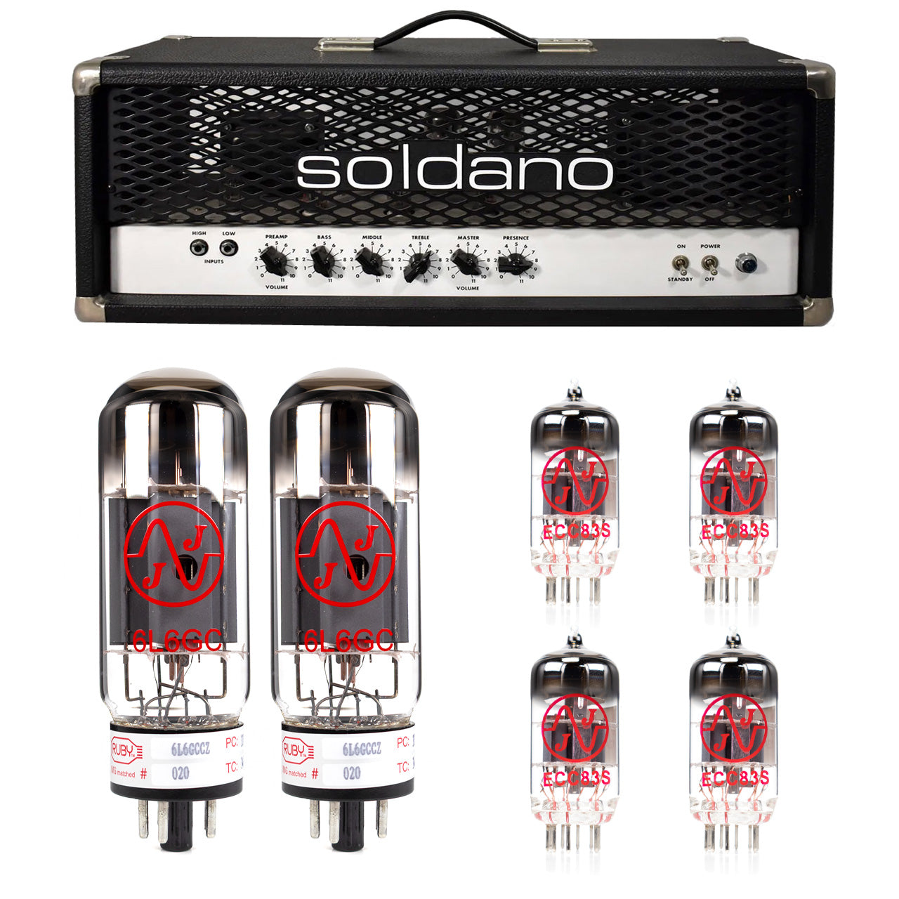 Soldano Hot Rod 50 Tube Kit with JJ Tubes - High Quality Replacement Kit