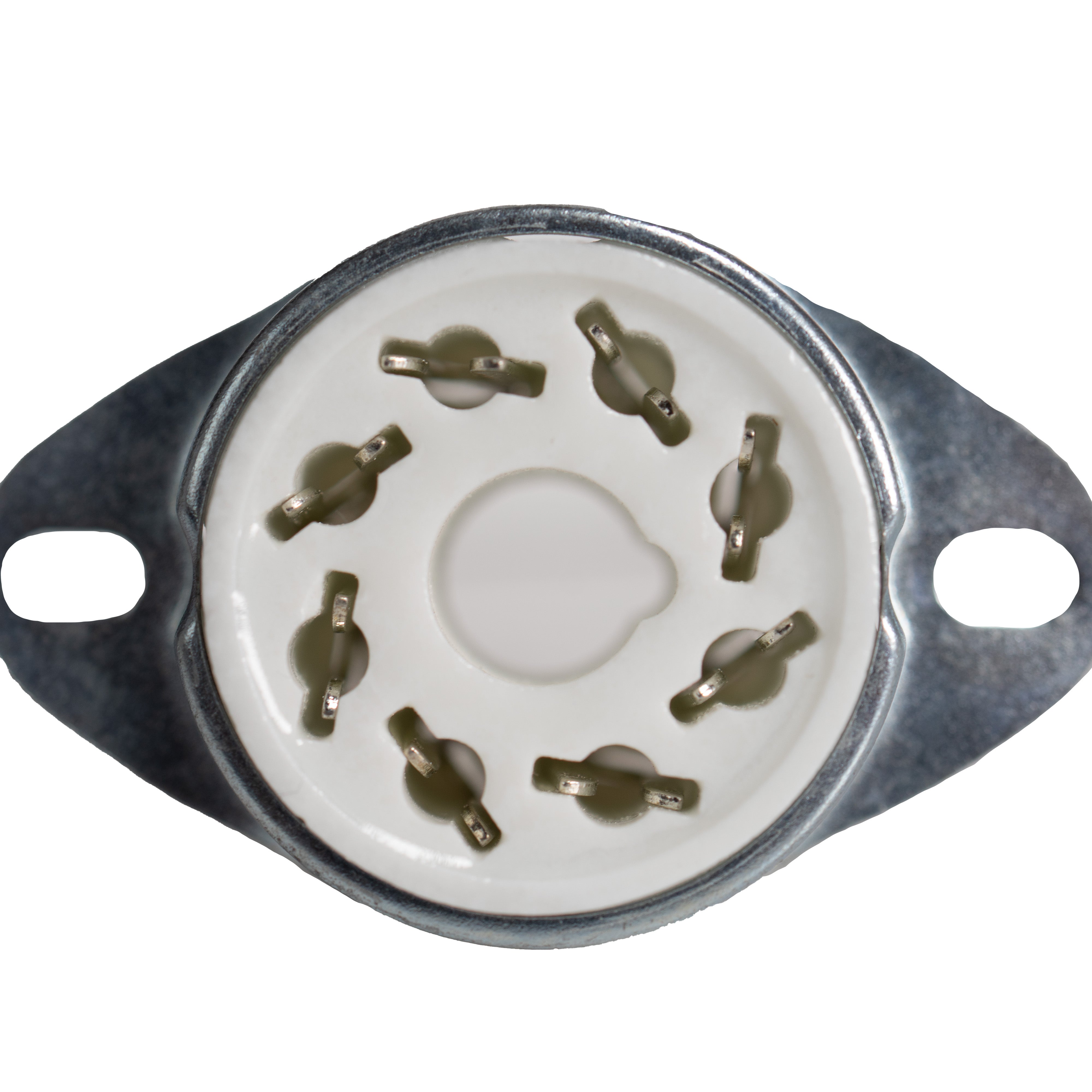 Ceramic 8 Pin Socket With Long PC Pins - TUS8C5F-BT - Sockets | RUBY Tubes