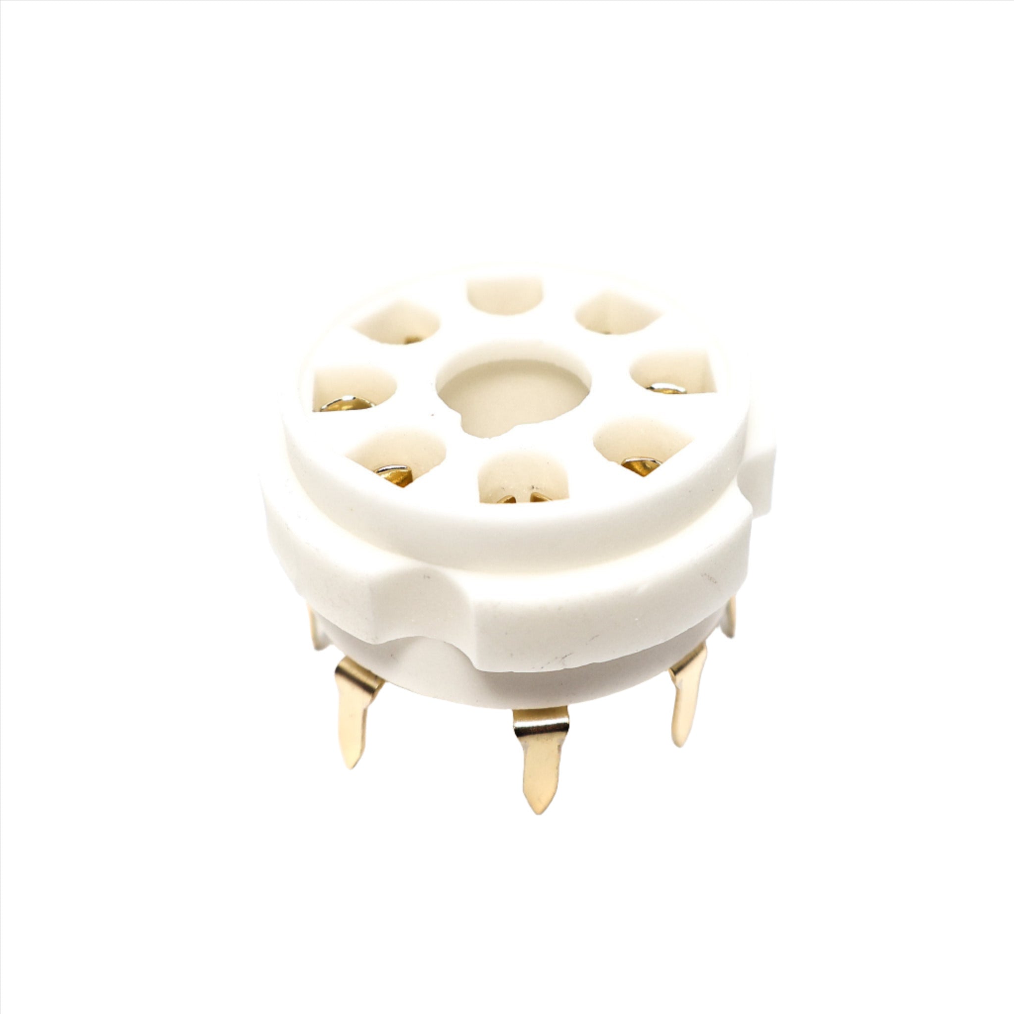 Gold Ceramic 8 Pin PC Mount Socket- TUS8PC2G