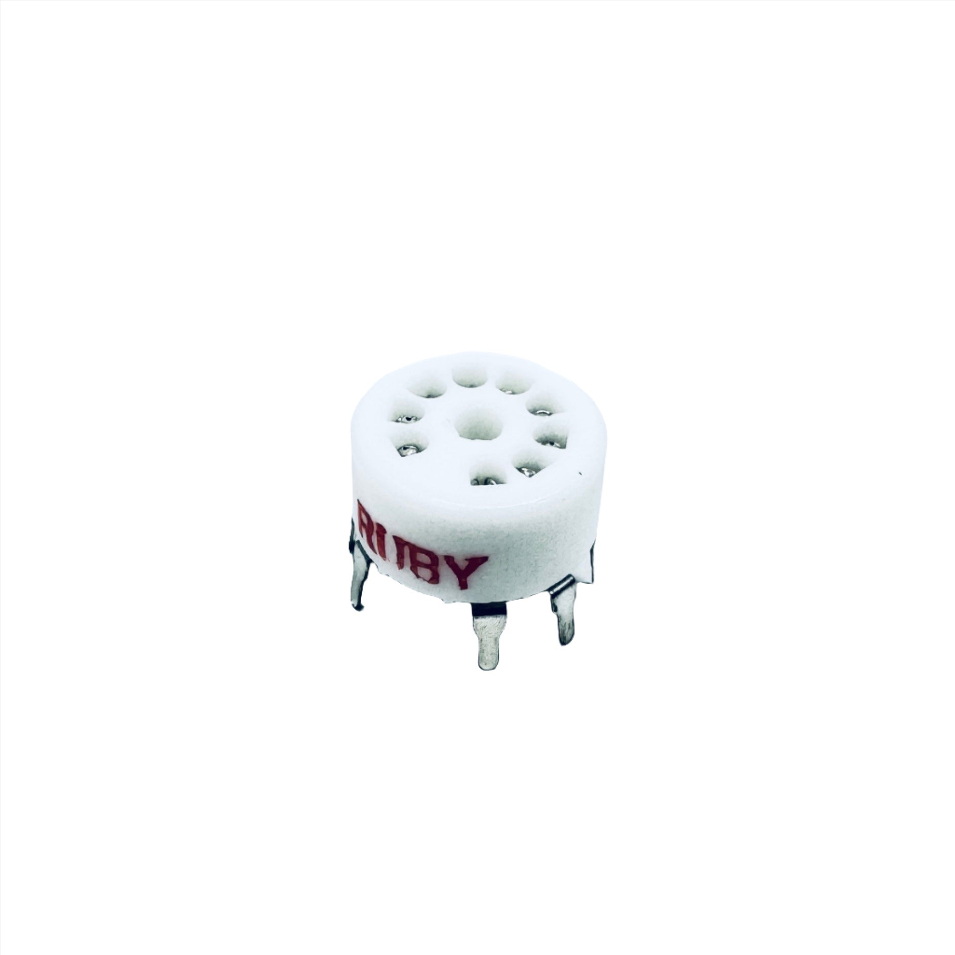 Ceramic 9 Pin Socket 21mm - TUS9PC2L-2, ruby sockets, 9-pin,
