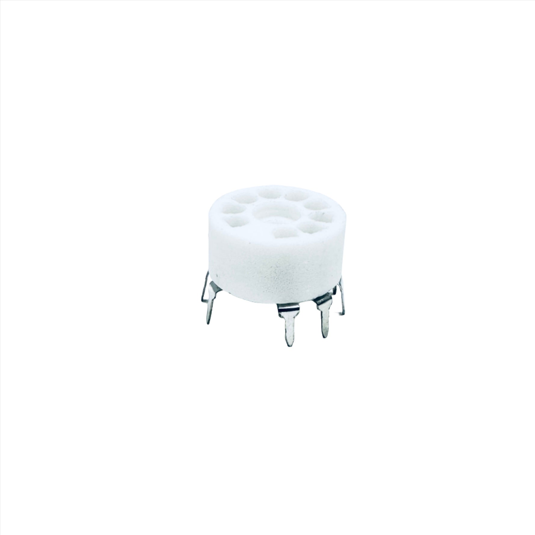 Ceramic 9 Pin Socket Small Footprint - TUS9PC2, ceramic socket, small pins, ruby sockets, 9- pin