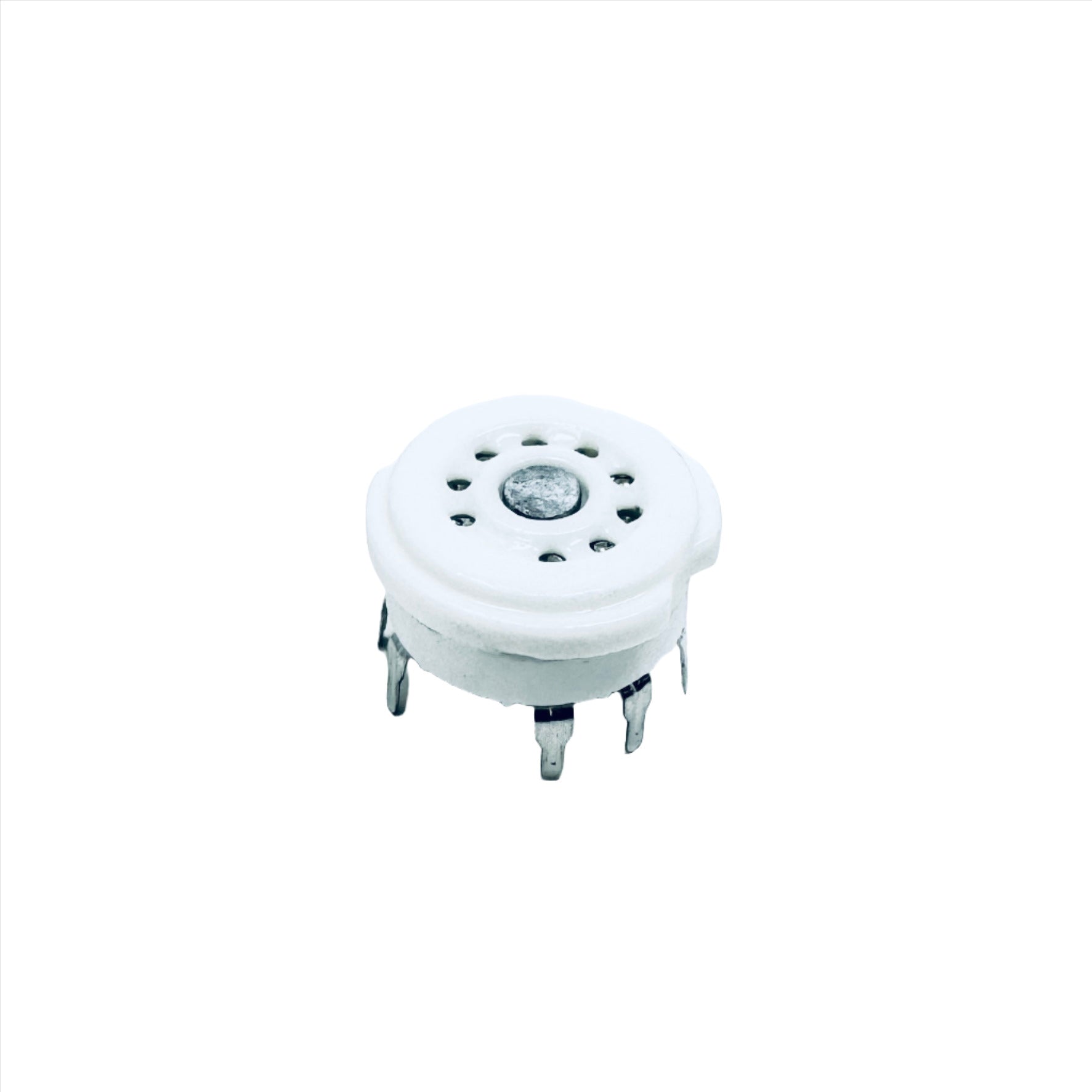 Ceramic 9-Pin Tube Socket TUS9PC8, ruby sockets, ceramic