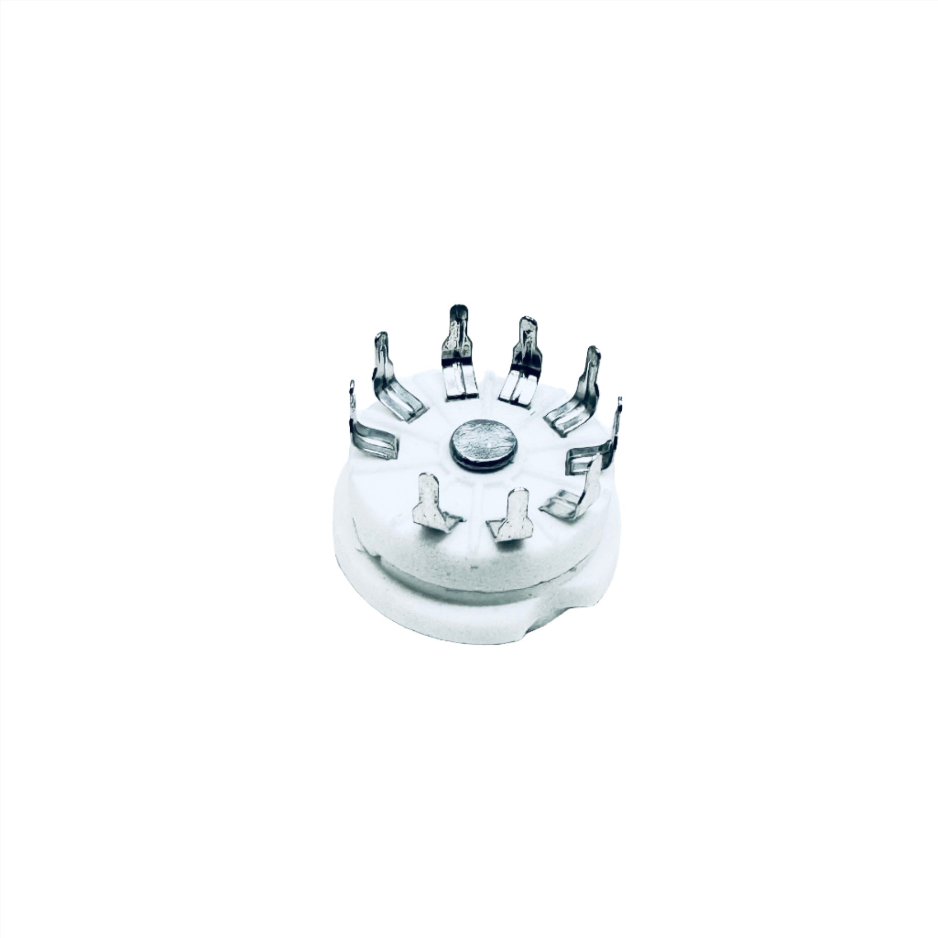 Ceramic 9-Pin Tube Socket TUS9PC8, ruby sockets, ceramic
