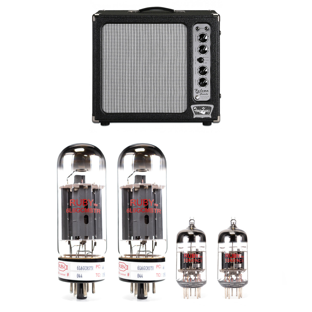 Tone King Falcon Grande Tube Kit with RUBY Tubes - High Quality Replacement Kit