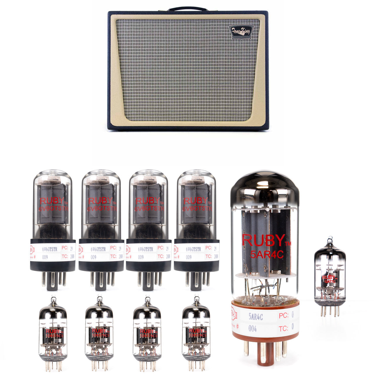 Tone King Metro Tube Kit with RUBY Tubes - High Quality Replacement Kit