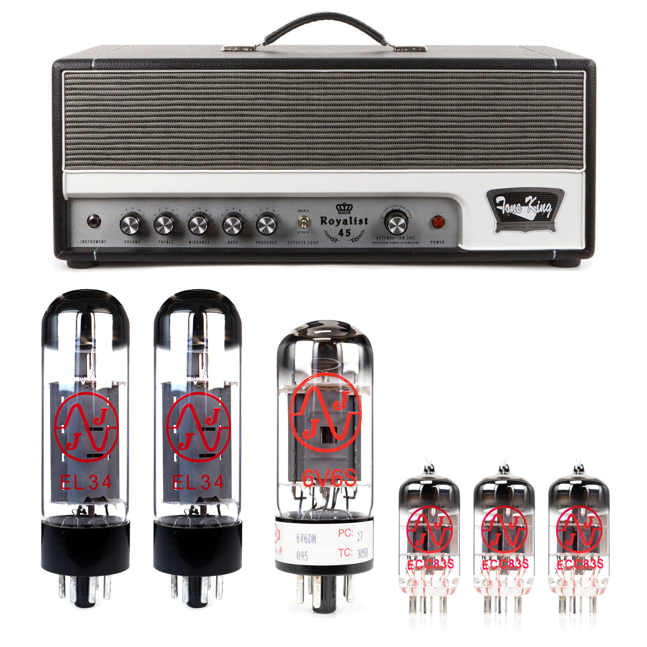 Tone King Royalist 45 Tube Kit with JJ Tubes - High Quality Replacement Kit