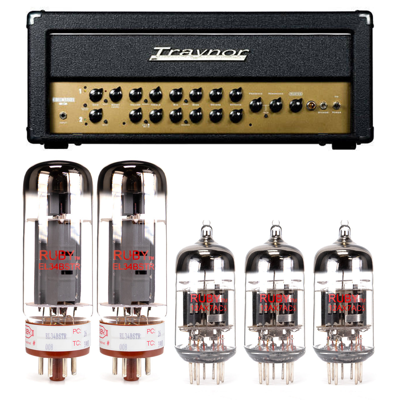 Traynor YCS 50 Head and Combo Tube Kit with RUBY Tubes - High Quality Replacement Kit