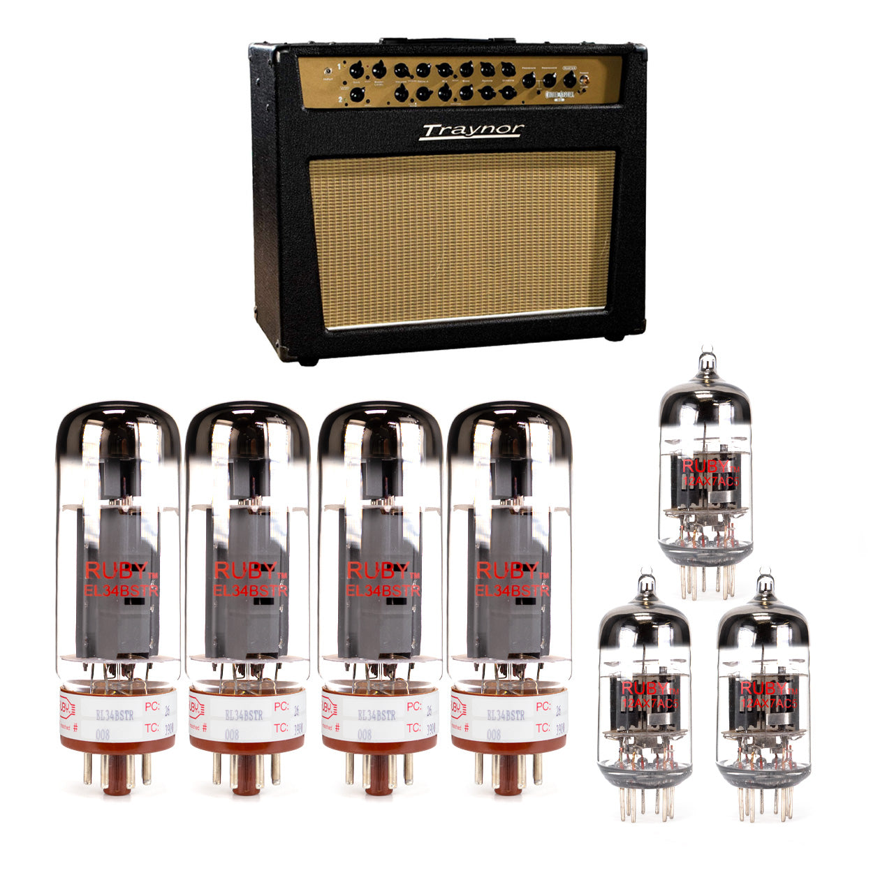 Traynor YCS 90 Tube Kit with RUBY Tubes - High Quality Replacement Kit