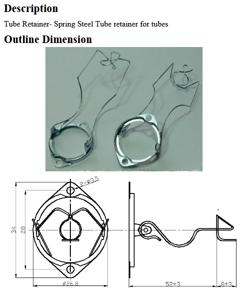 Wire Tube Retainer For Odball EL84's - TUR011