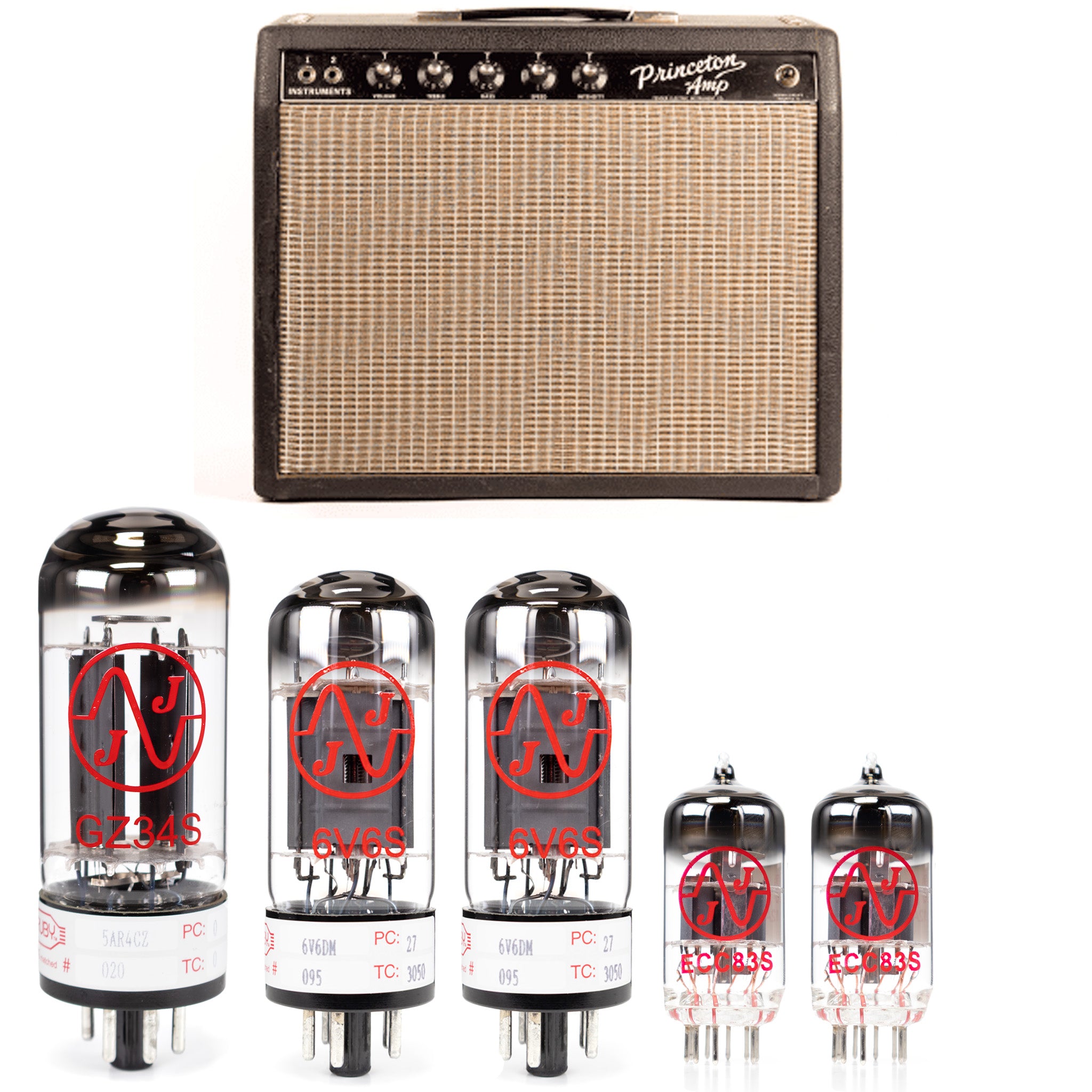 Fender Princeton Blackface (no reverb) Tube Kit