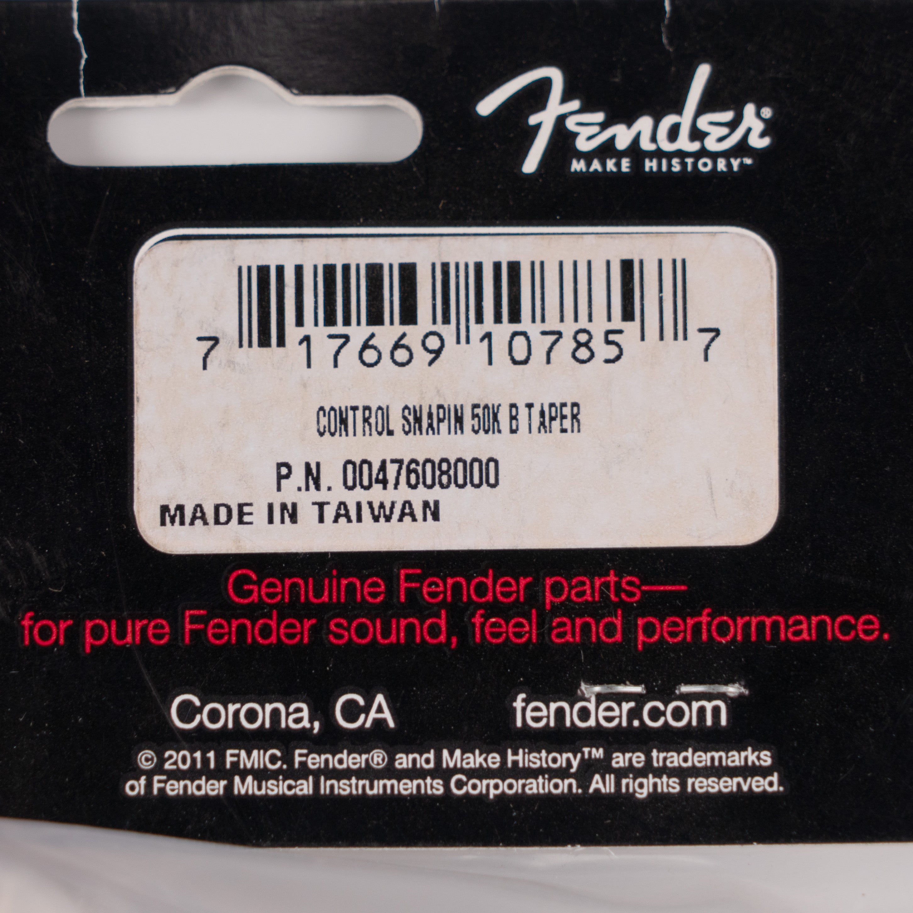 Fender Control Snap-in Potentiometer 50KB