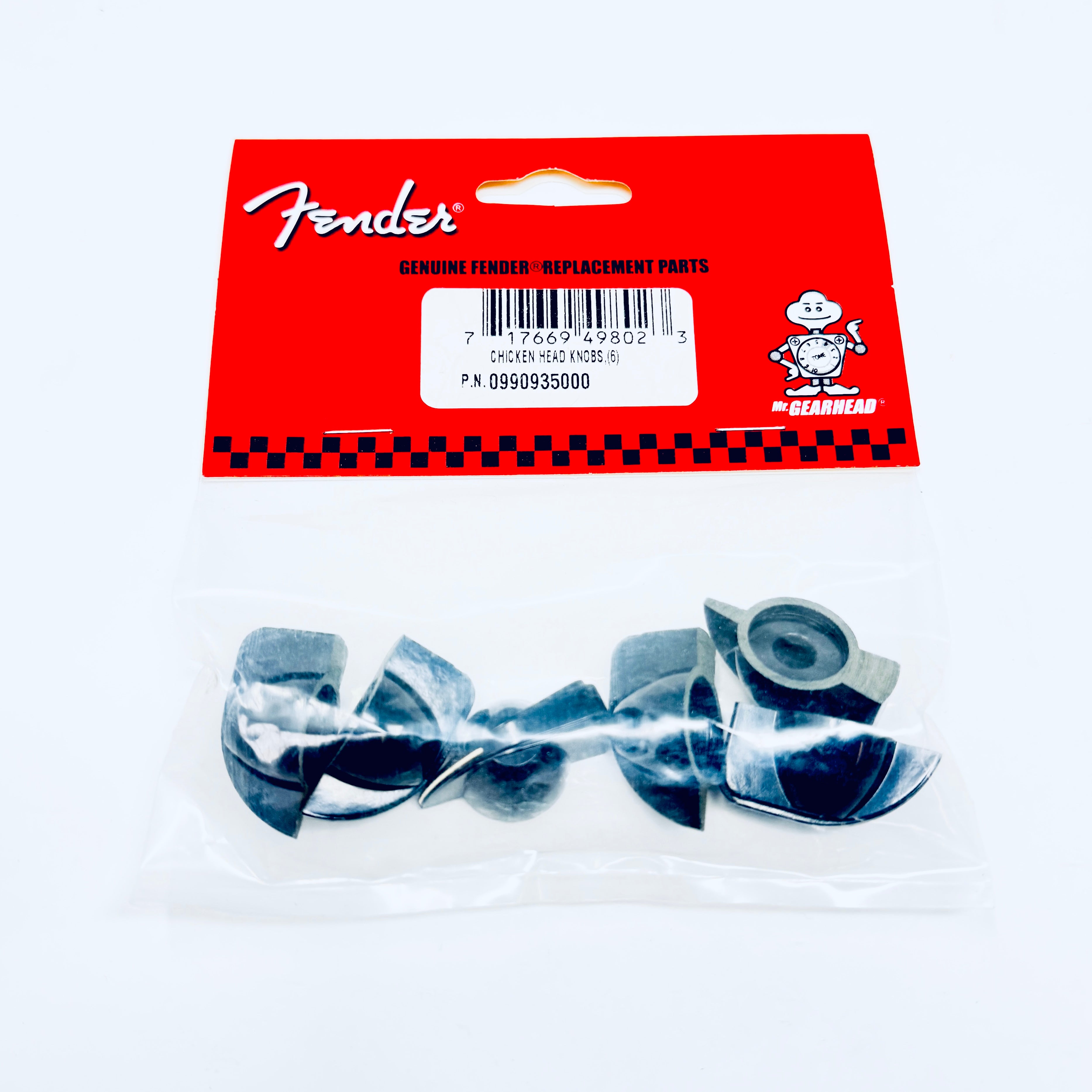 Authentic Fender Black Chicken Head Knobs, authentic fender replacement parts, ruby parts