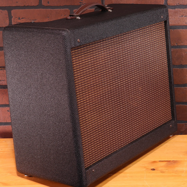 Black Tweed Narrow Panel 5e3 Deluxe/1x12 Cabinet /Nitro Lacquer.